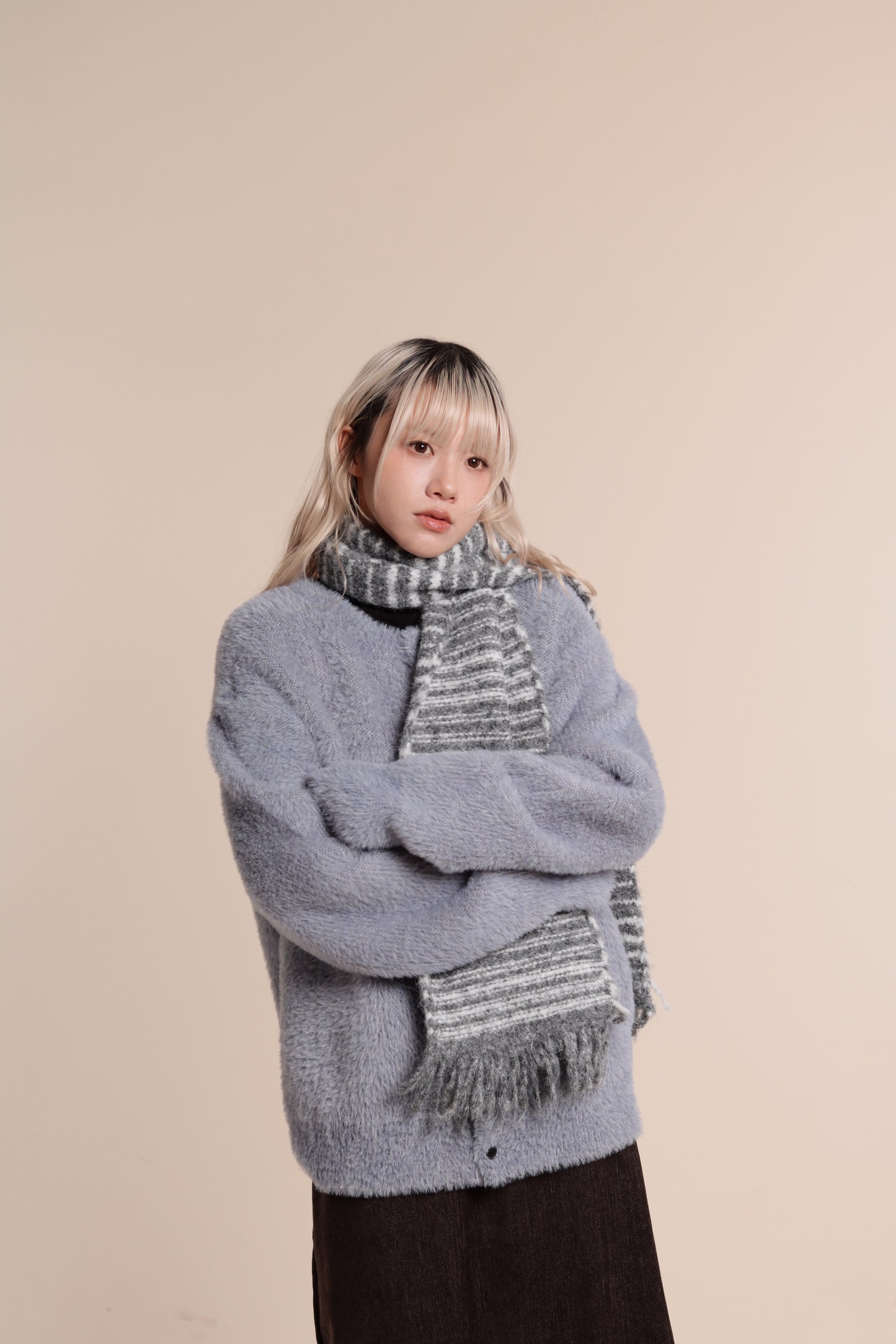 Fluffy Cardigan (Baby Blue)