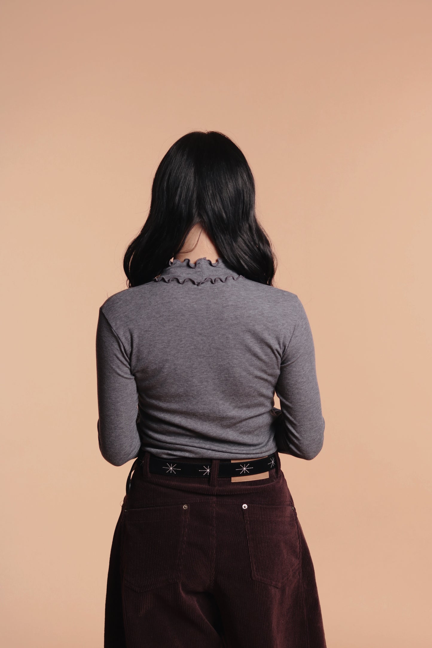 Double Ruffle Top (Grey)