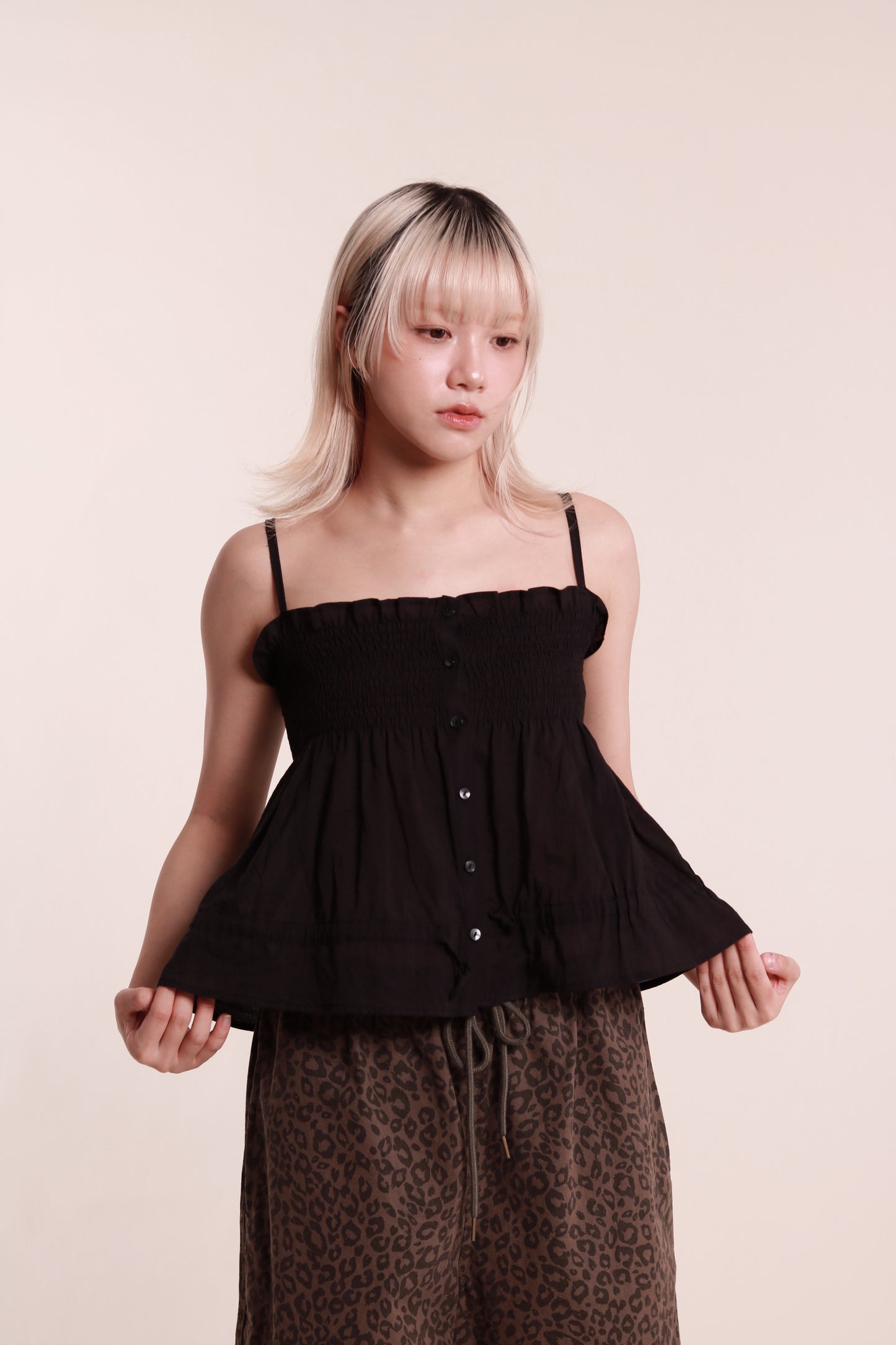 Audrey Sleeveless Top (Black)