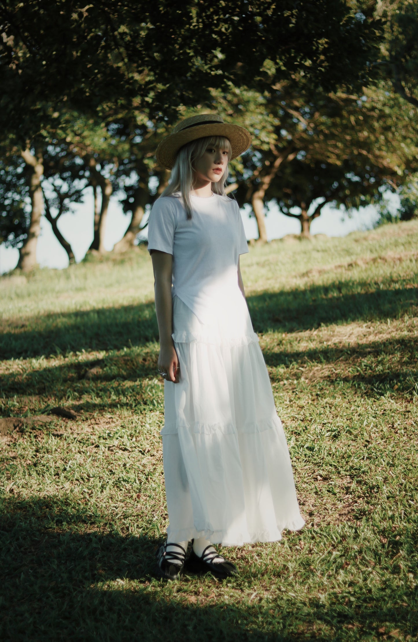 Ruffle Skirt (White)