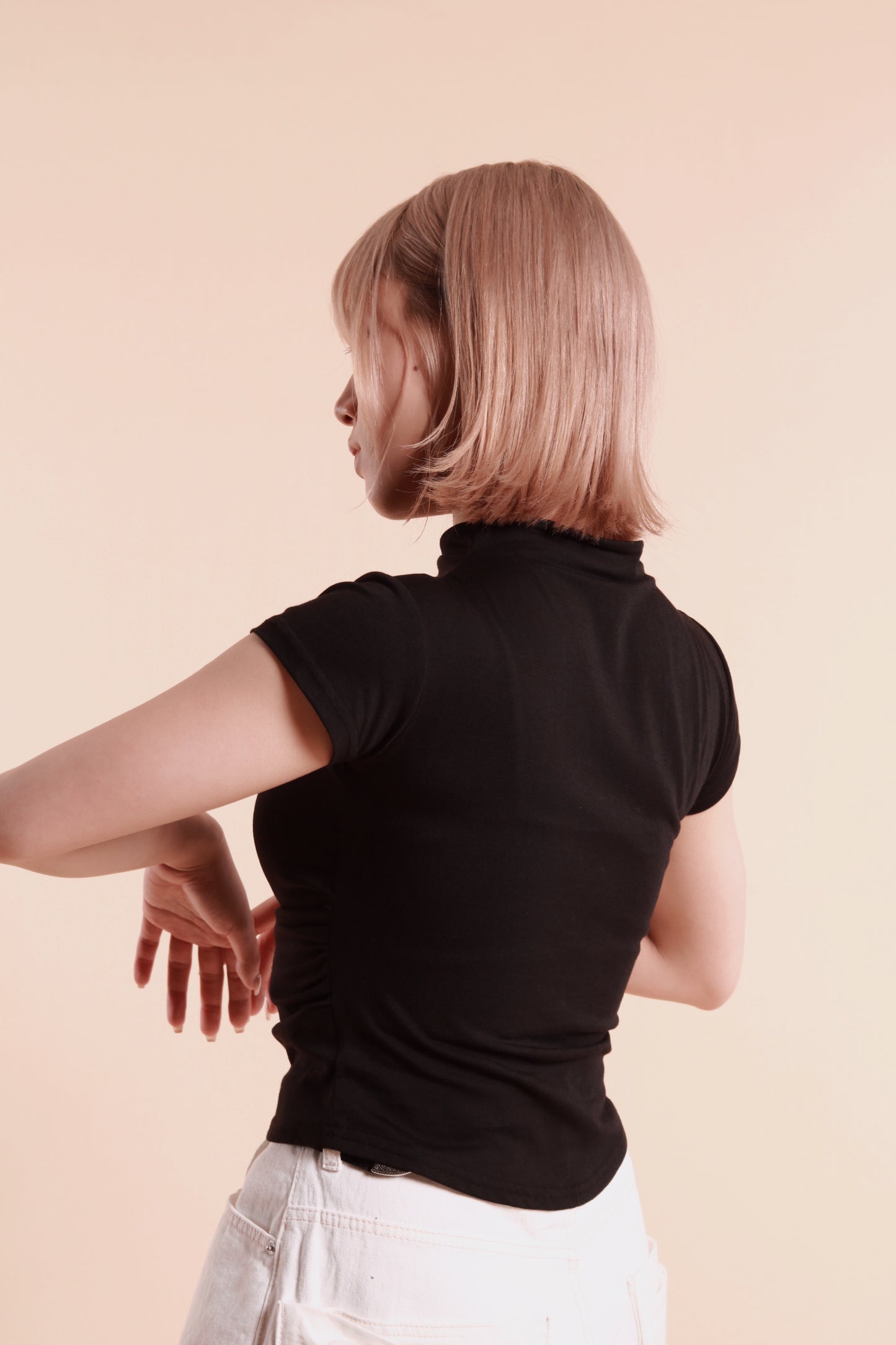 Gathered Tee (Black)