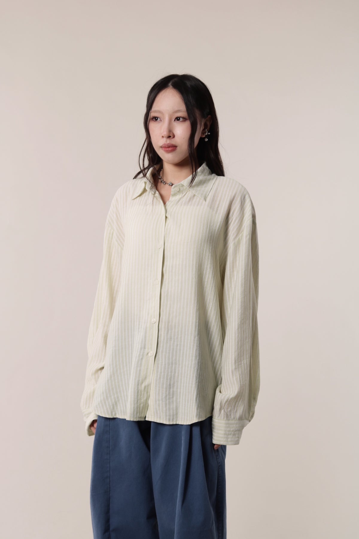 Autumn Striped Shirt (Lime)