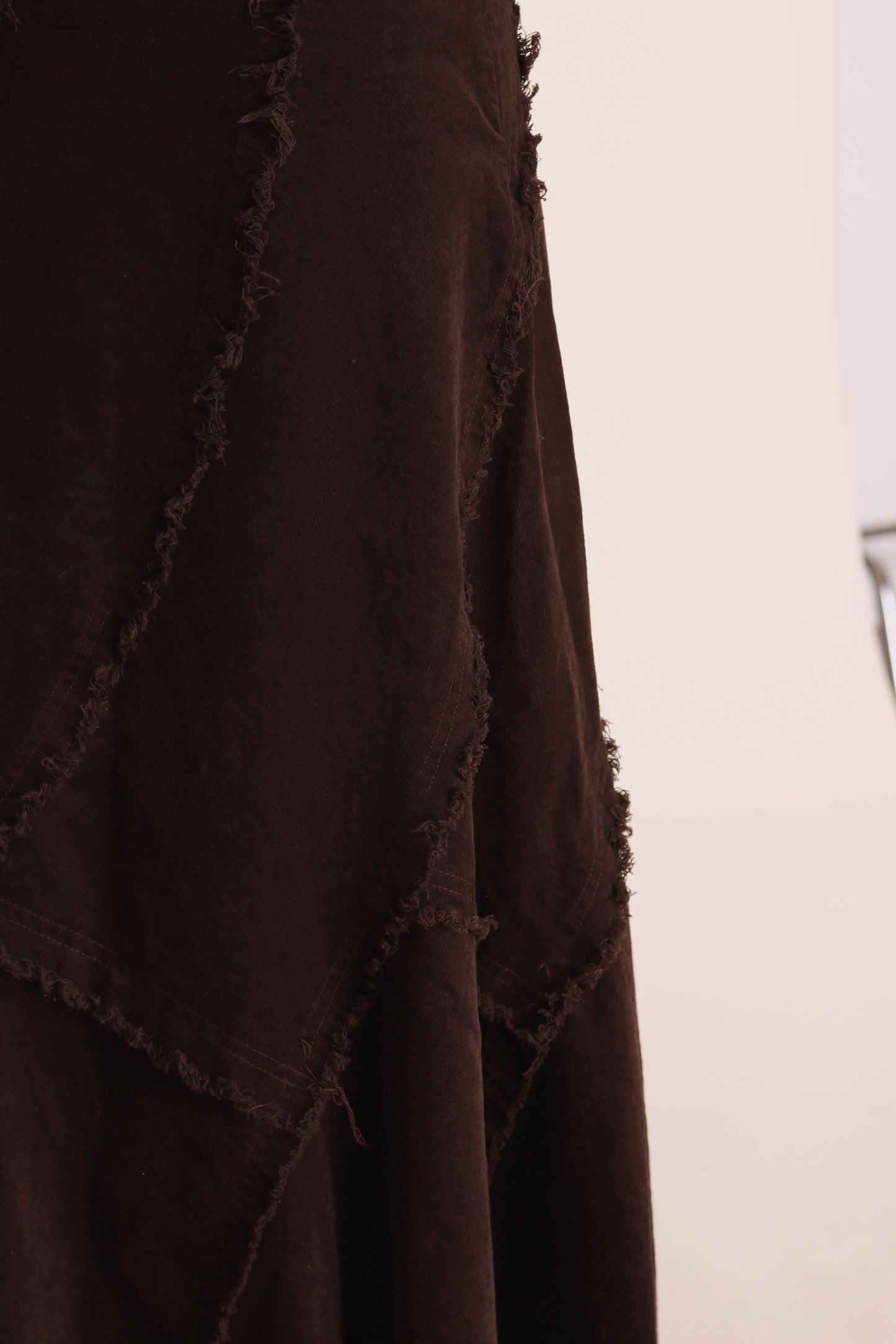 Frayed Mermaid Skirt (Brown)