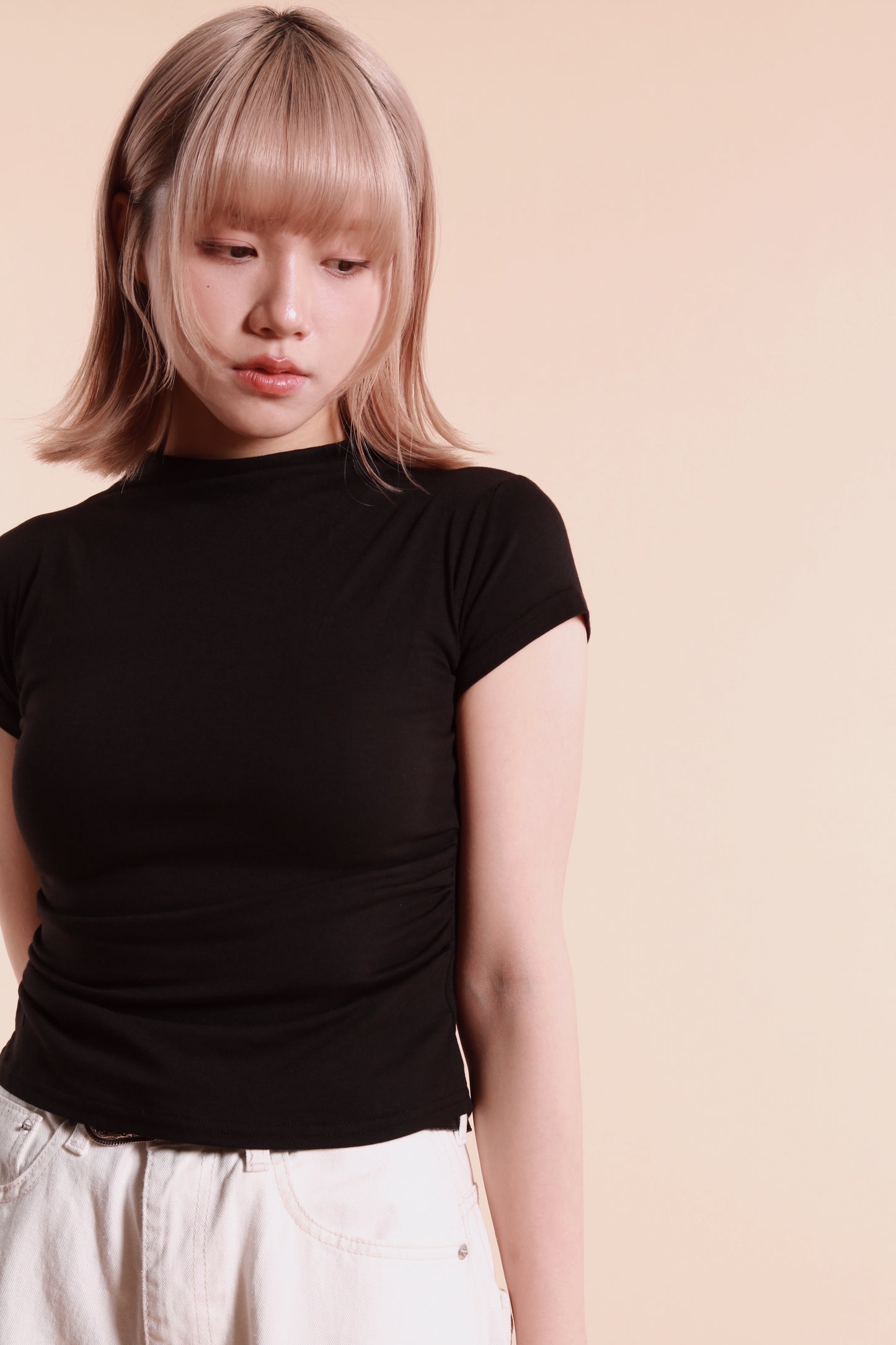 Gathered Tee (Black)