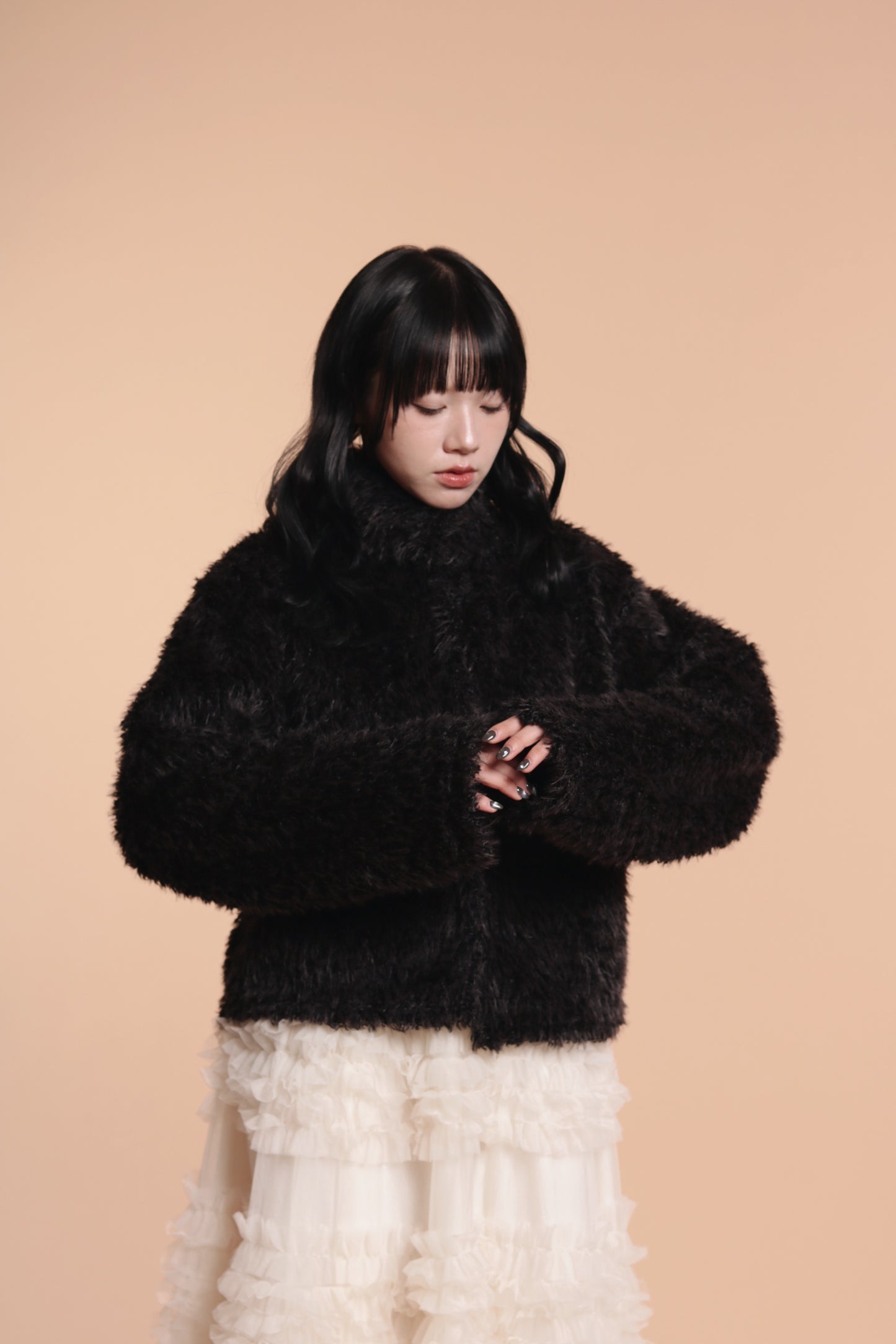 Fluffy Cardigan (Black)