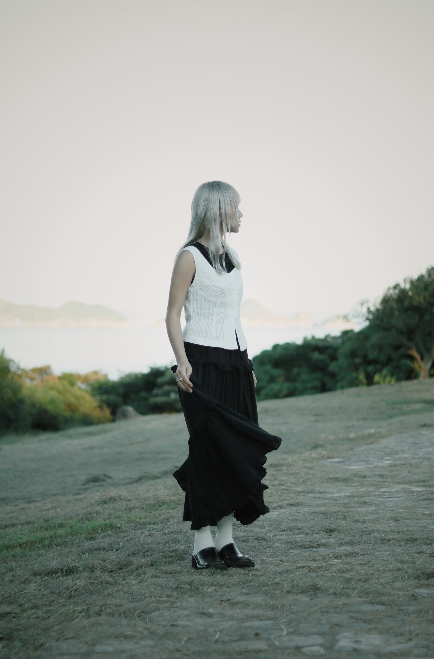 Ruffle Skirt (Black)