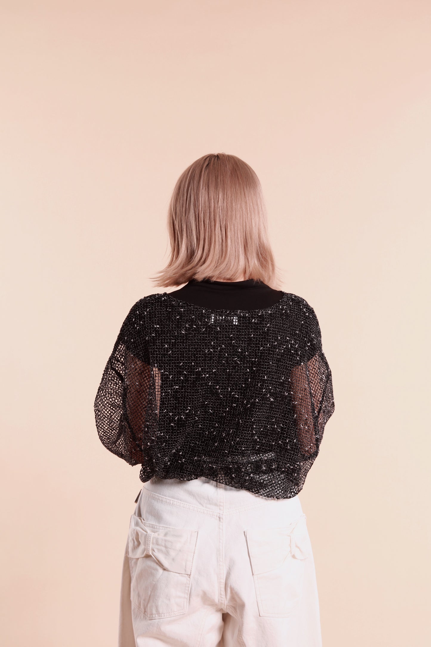 Oversized Net Top (Black)