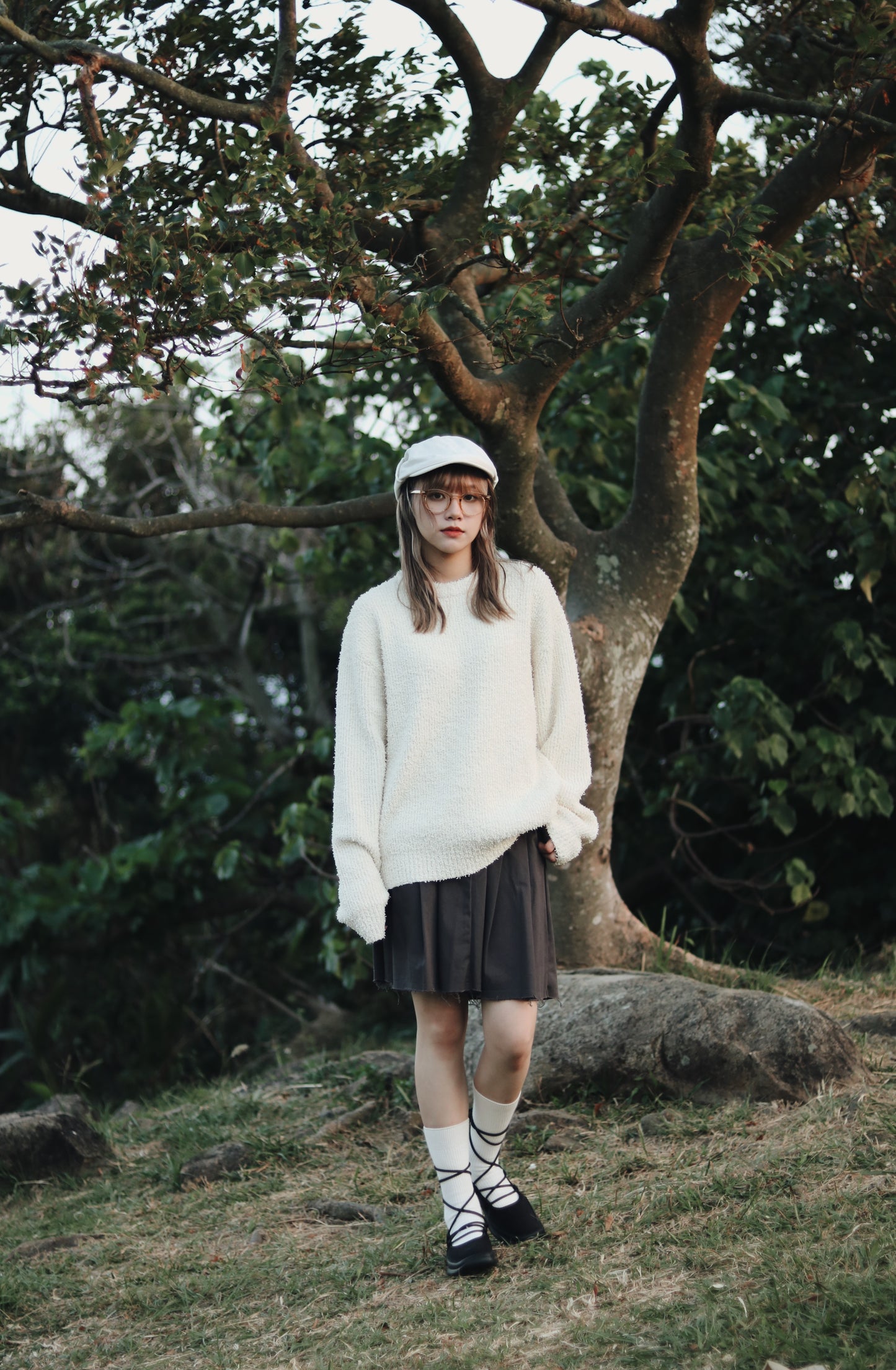 Oversized Knit Top (Butter)