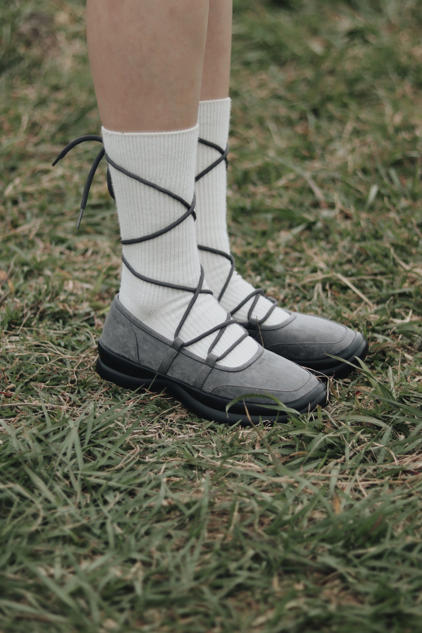 Doll Ballet Shoes (Black/Grey)