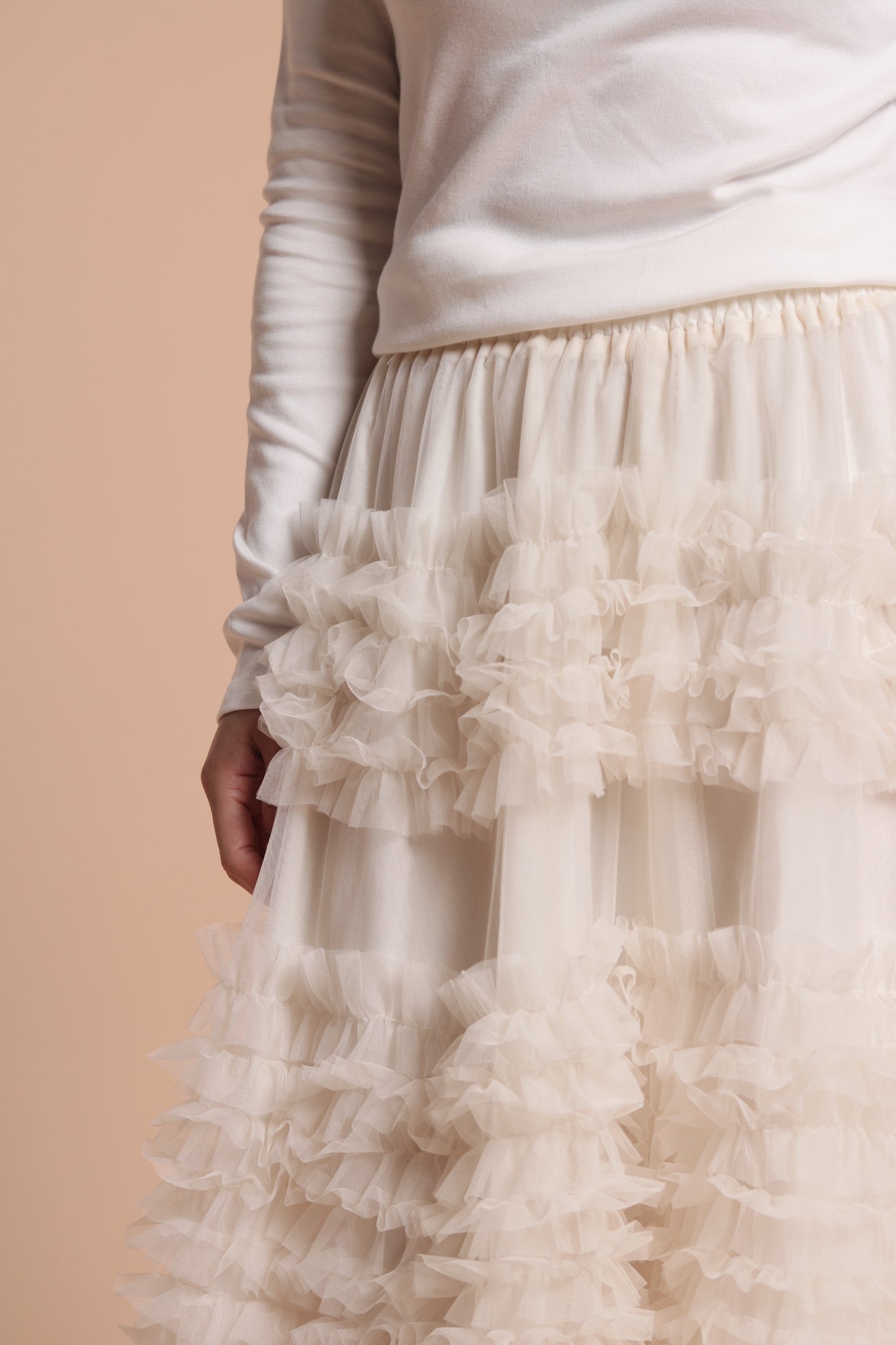Doll Ruffle Lace Skirt (Ivory)
