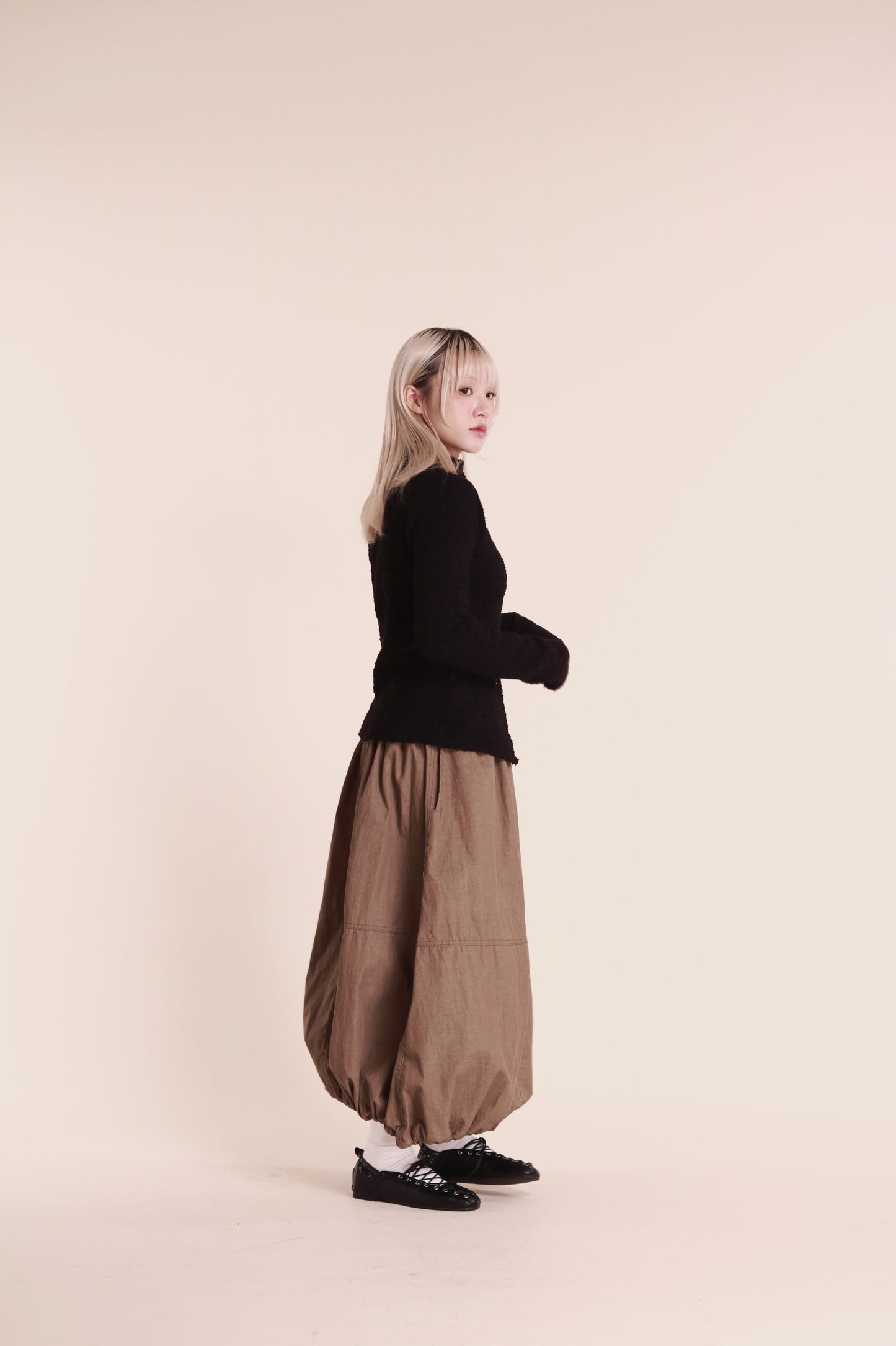 Winter Bubble Cloud Skirt (Beige)