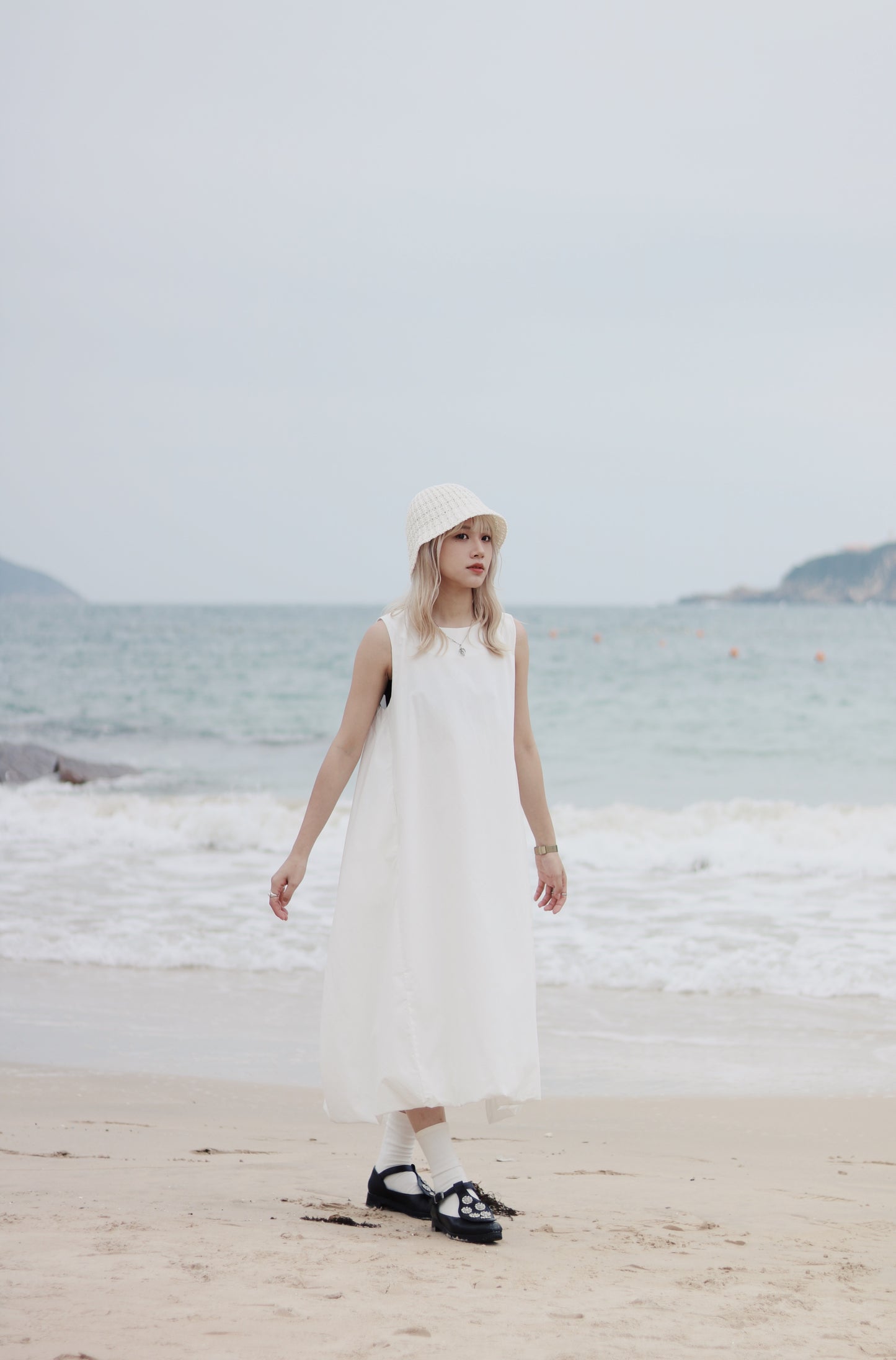 Bubble Cloud Dress (White)