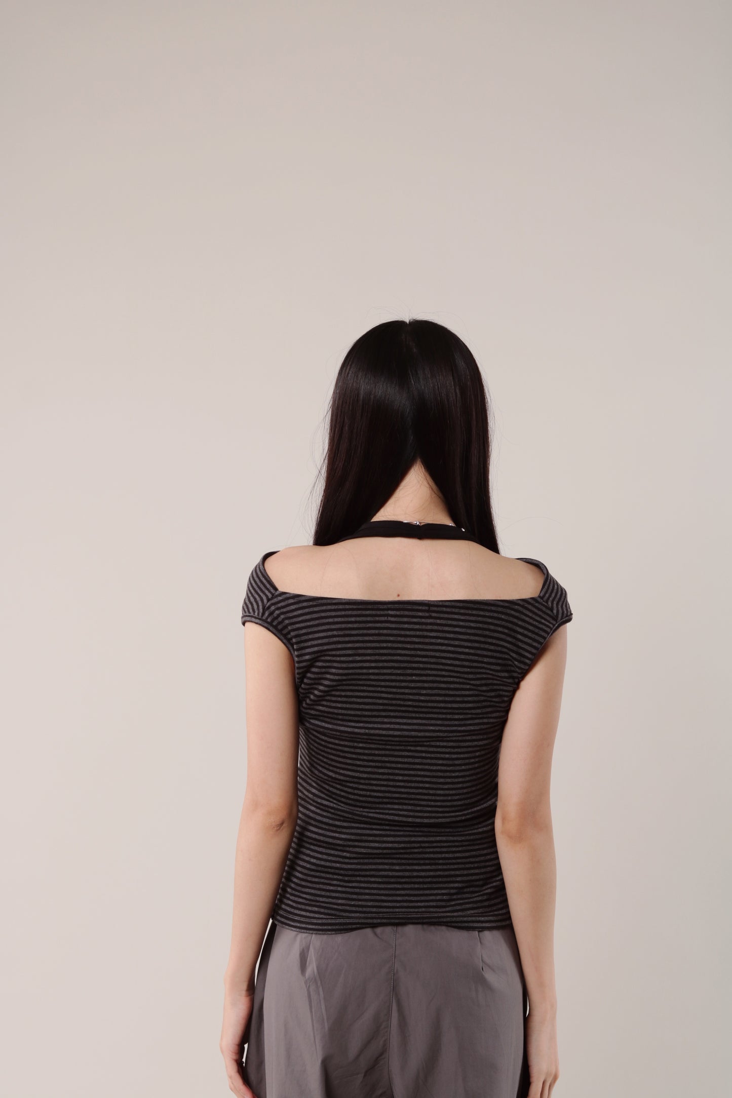 Lazy Striped Top (Black)