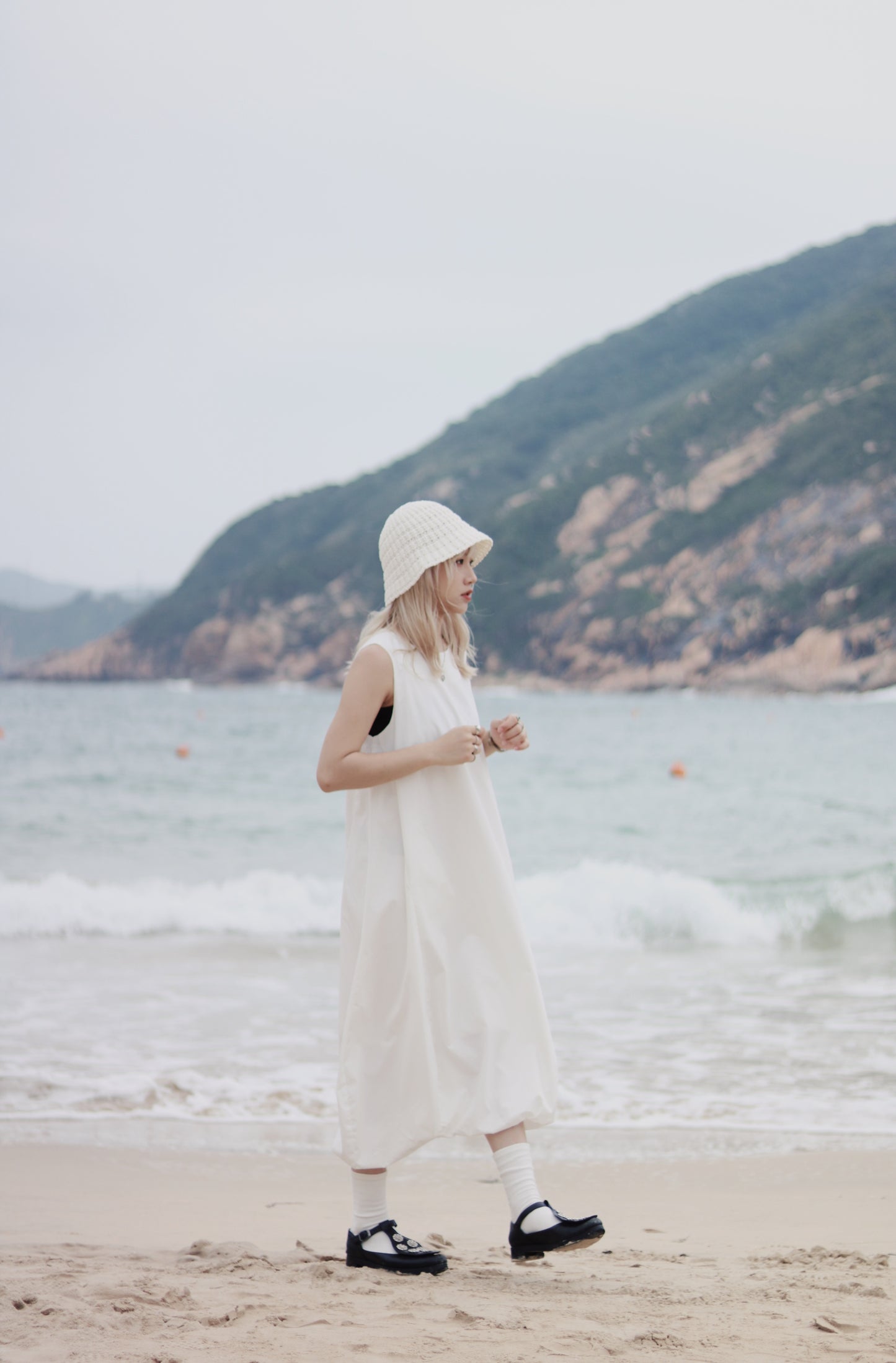 Bubble Cloud Dress (White)