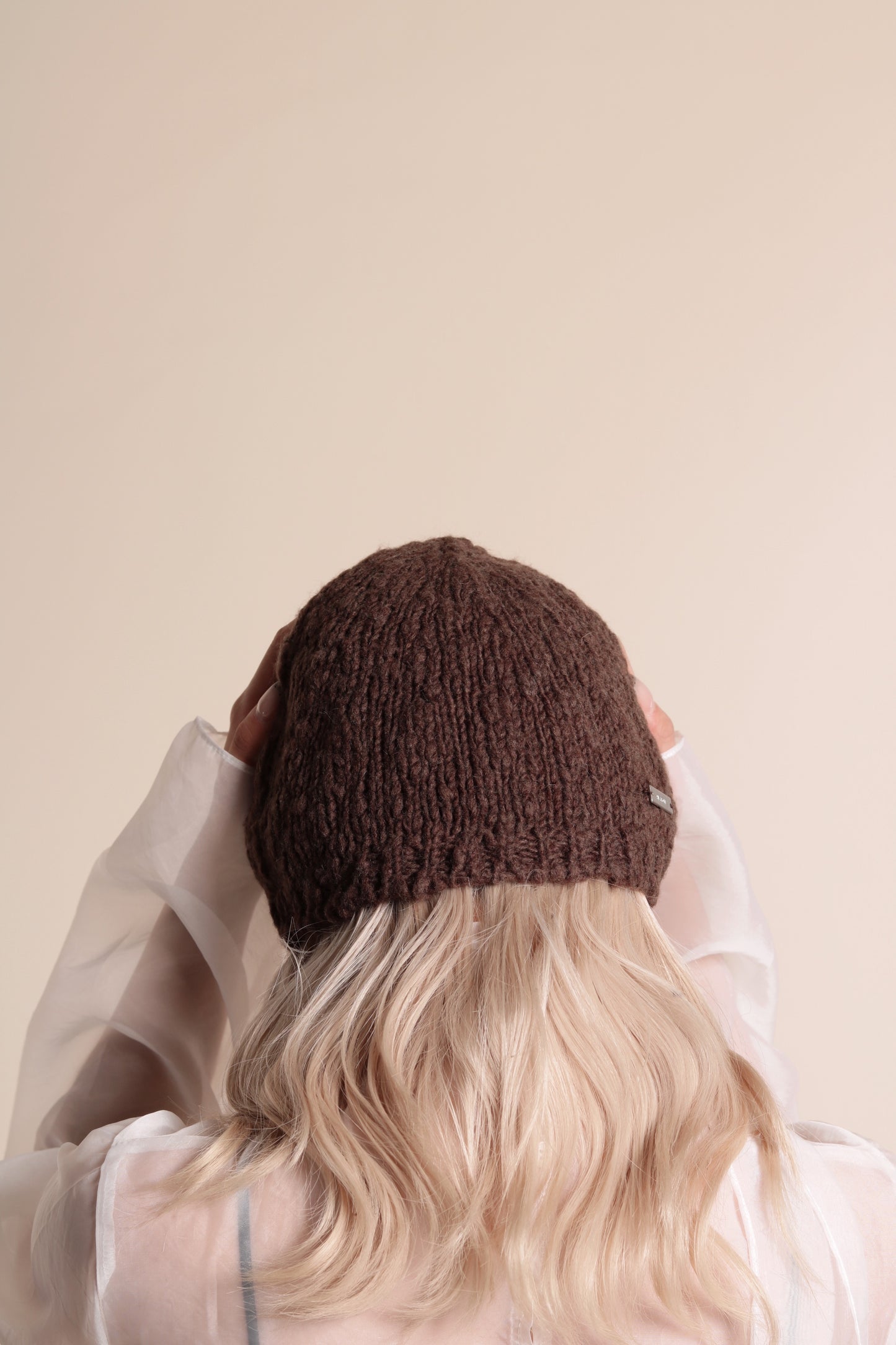 Knit Beanie (Brown)