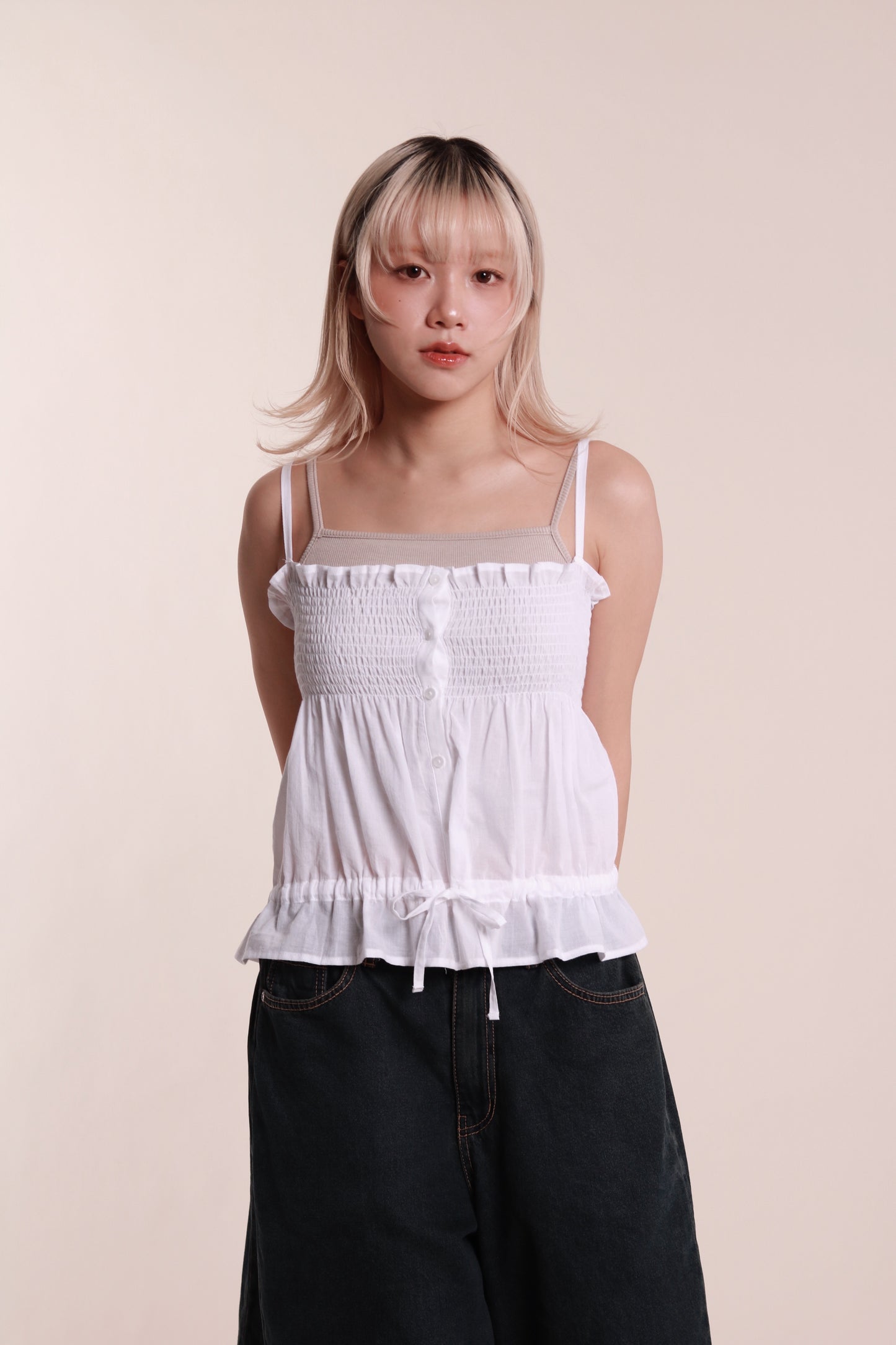 Audrey Sleeveless Top (White)