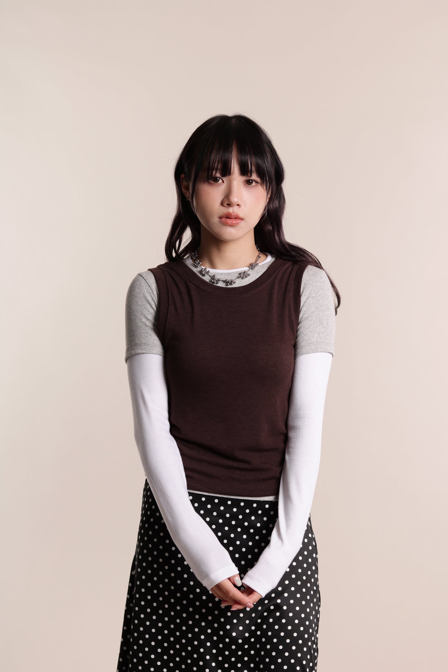 Aria Layered Top (Brown)