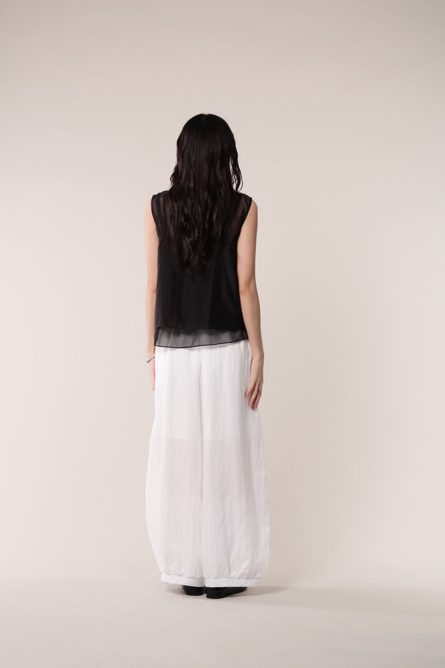 Linen Bubble Pants (White)