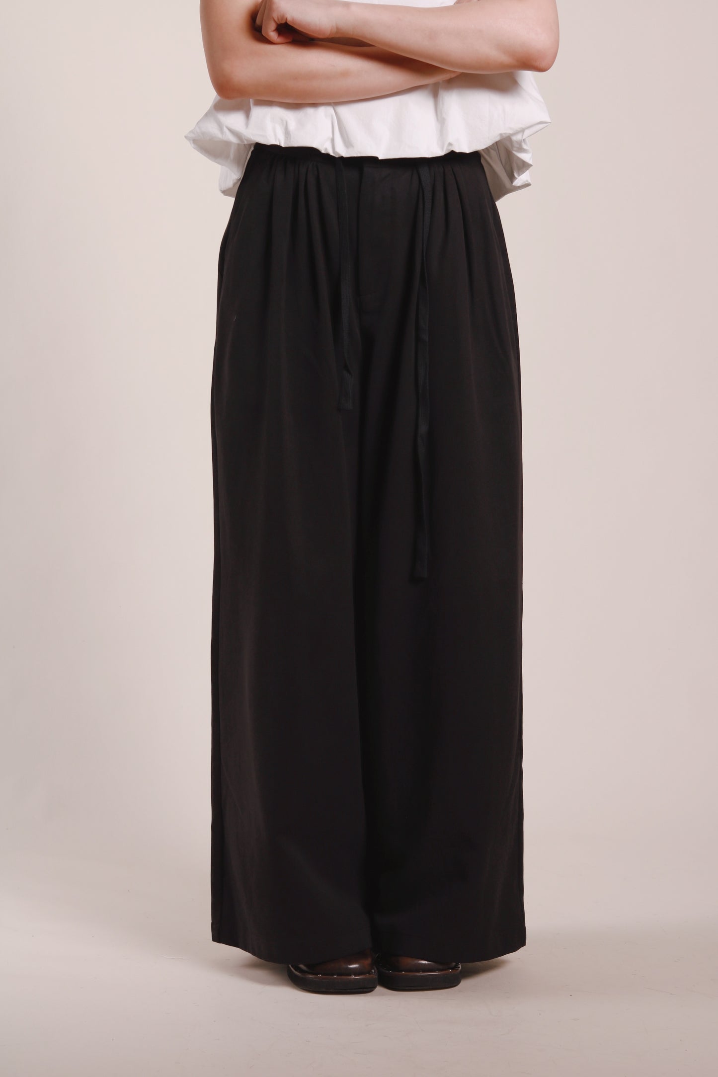 Renne Wide Leg Pants (Black)
