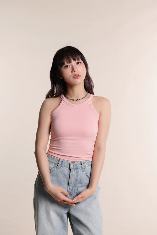 Ribbed Slim Bra Top (Pink)