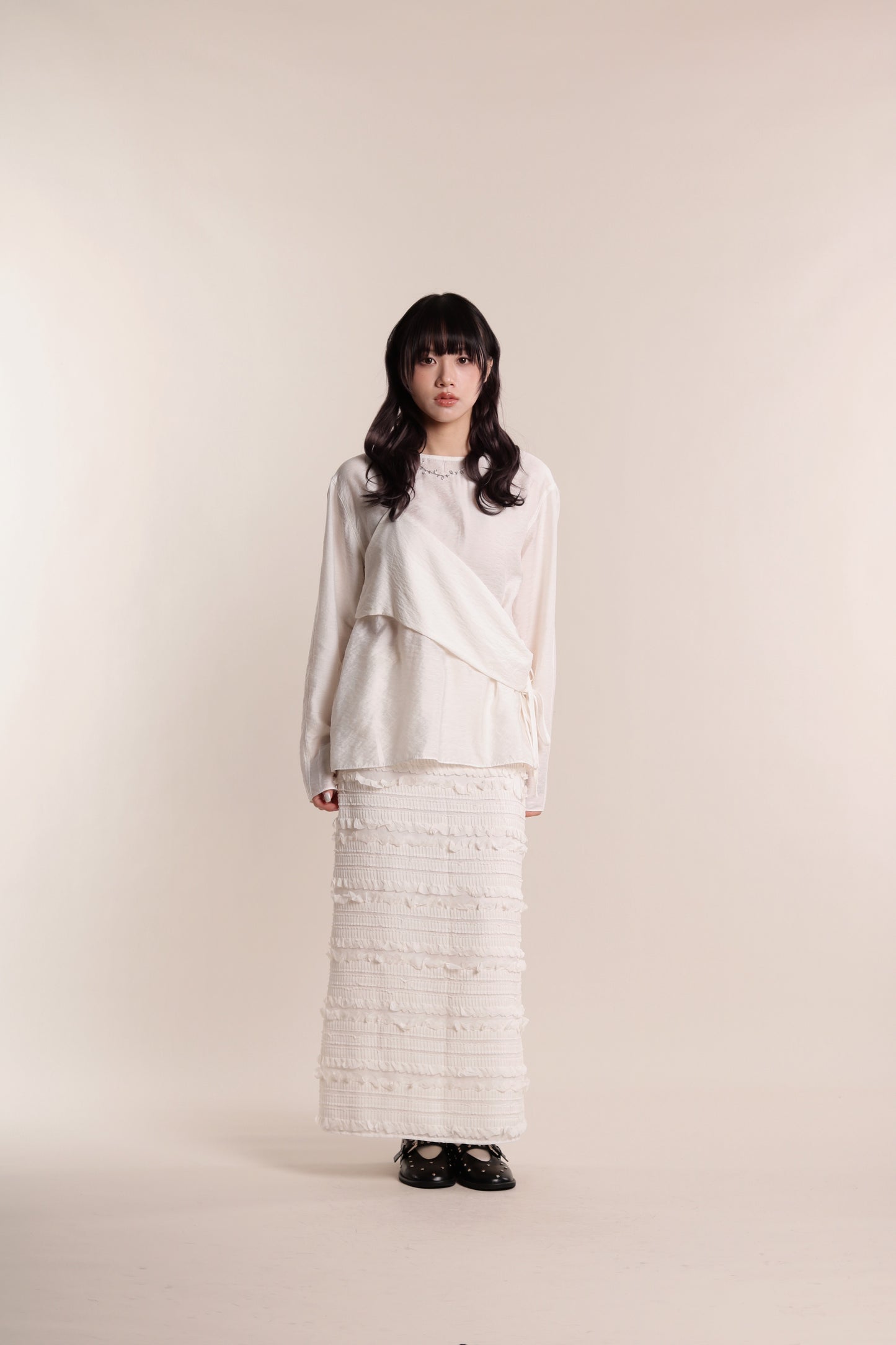 Cami Wrap Blouse (Ivory)
