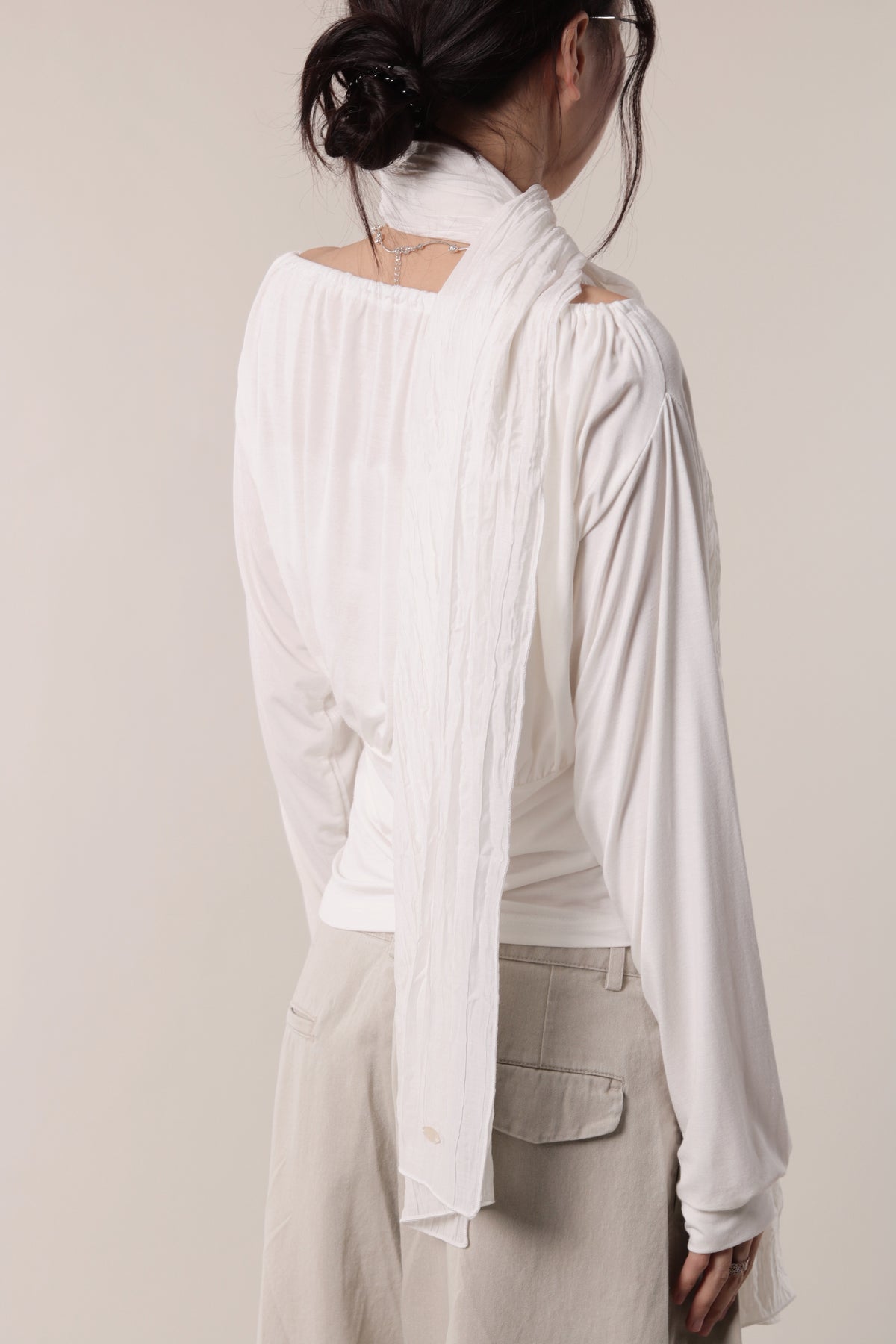 Luna Gathered Top (Ivory)