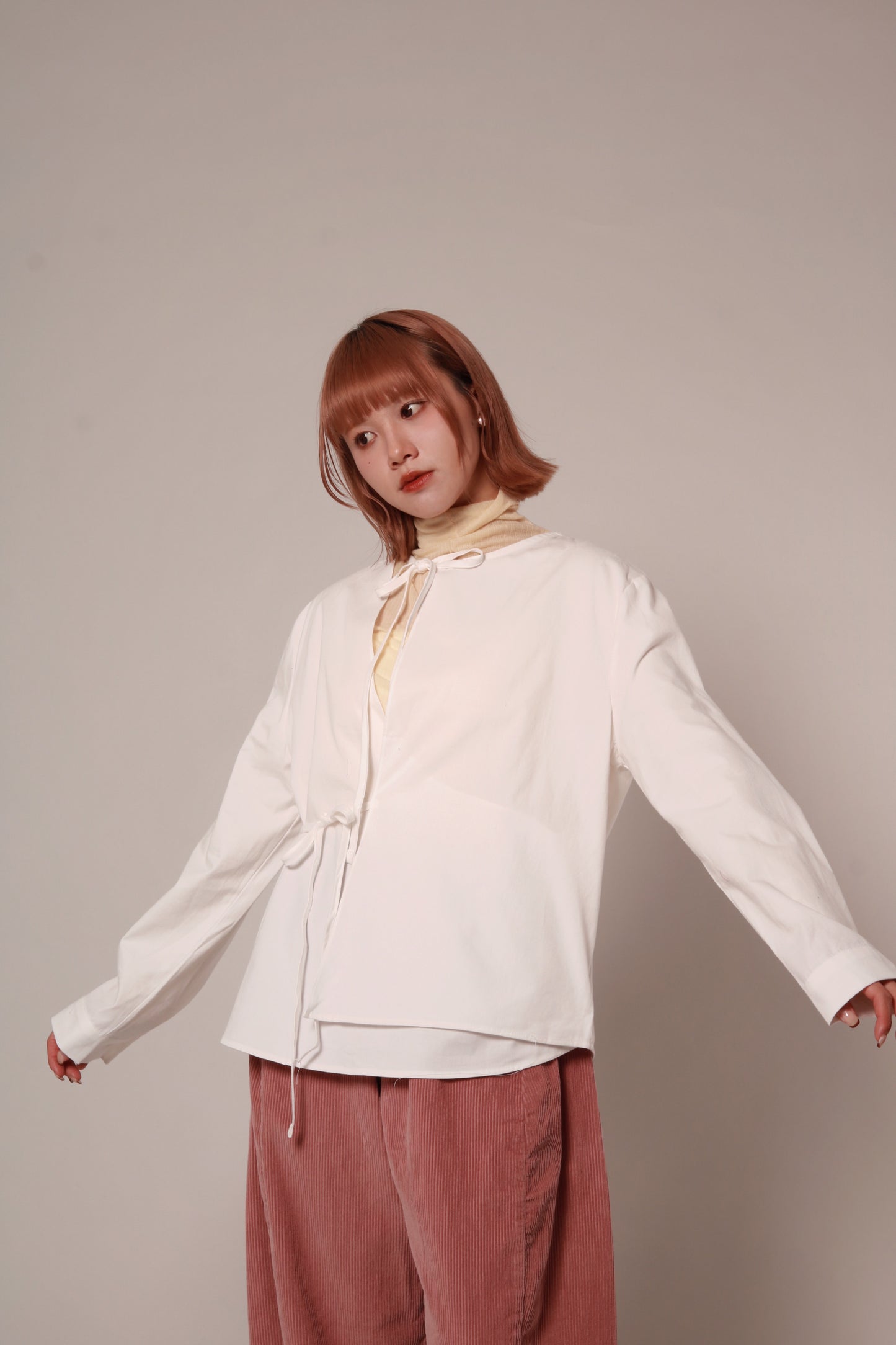 Ribbon Shirt (White)