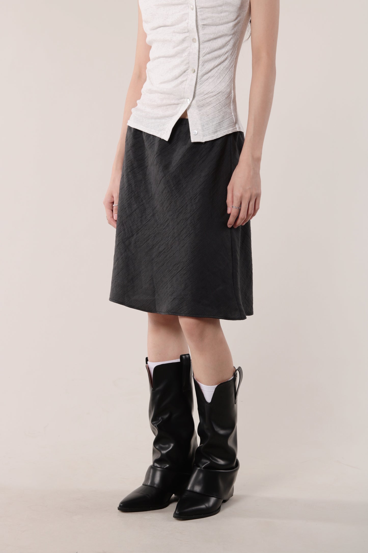 Textured Skirt (Black)
