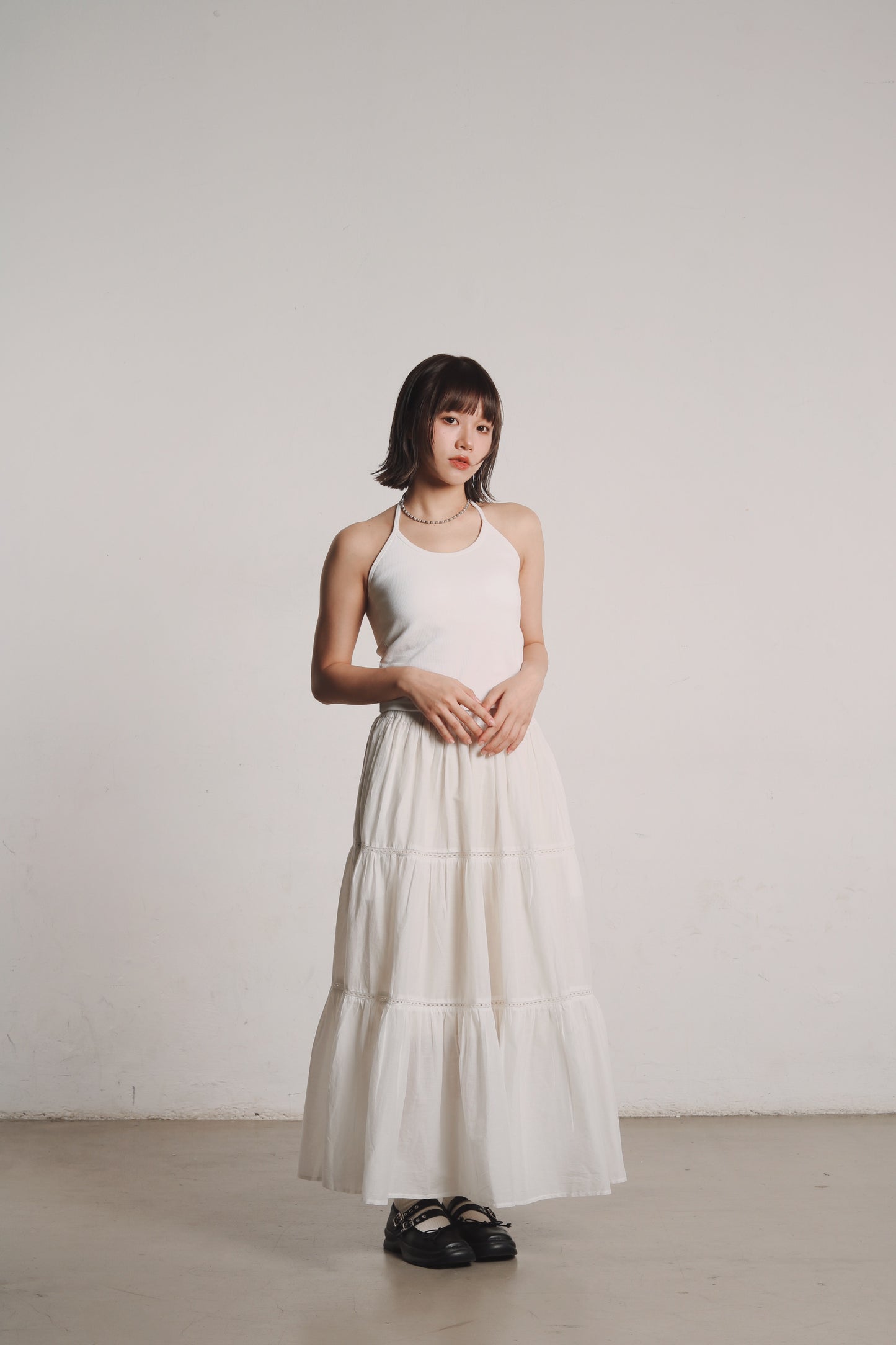 Doll Tiered Skirt (White)