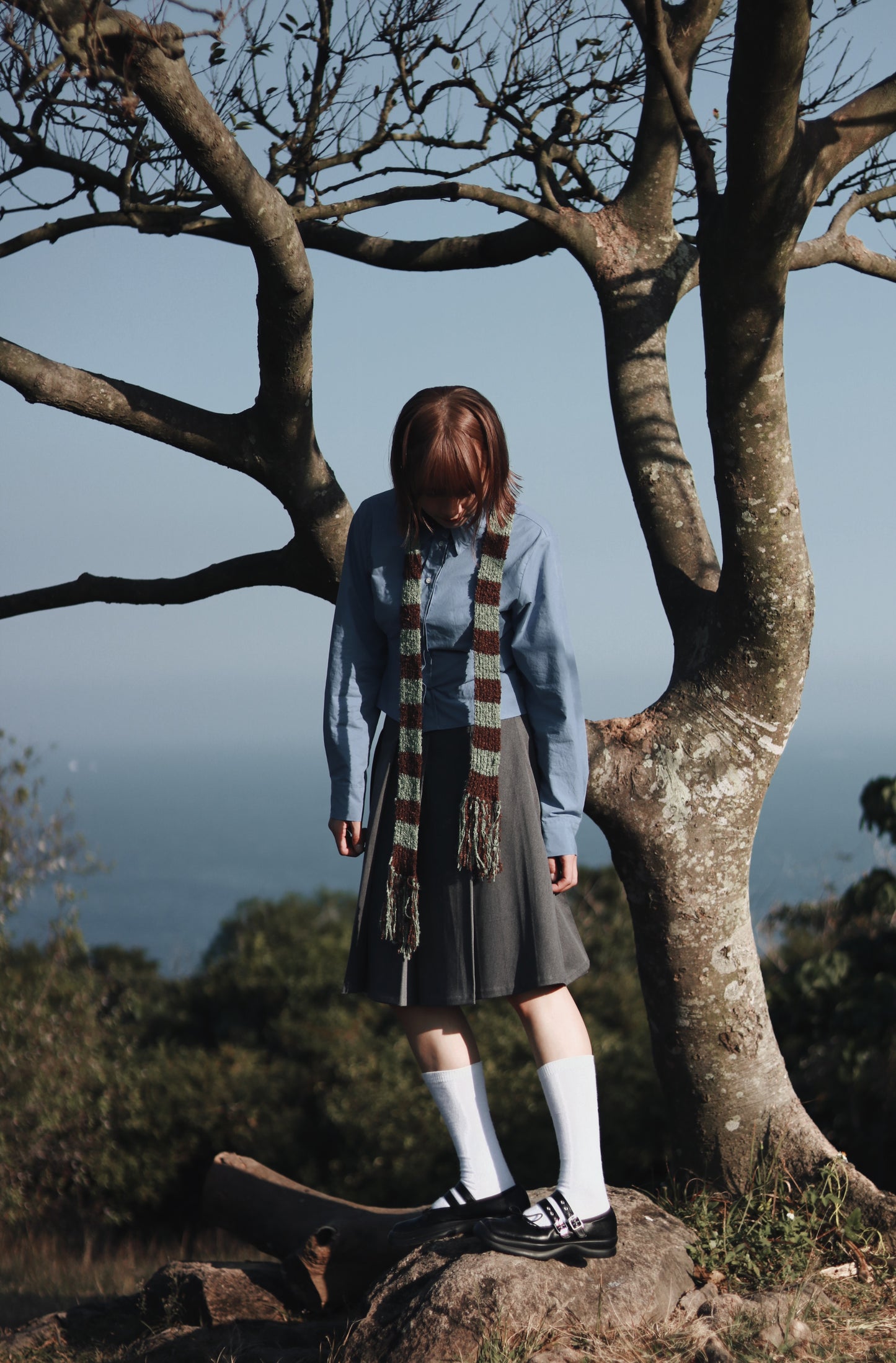 Cropped Shirt (Blue)