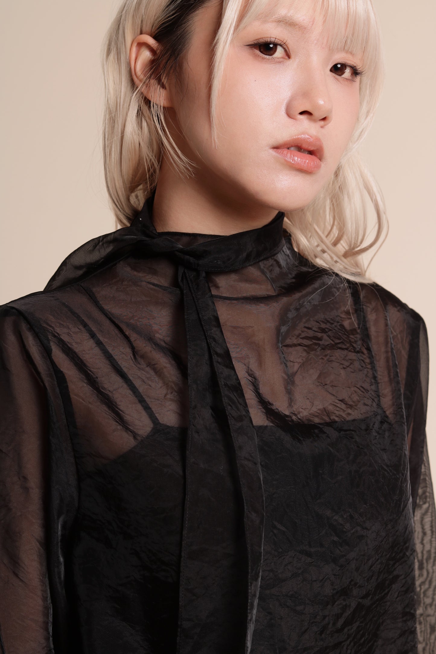 Doll See Through Blouse (Black)