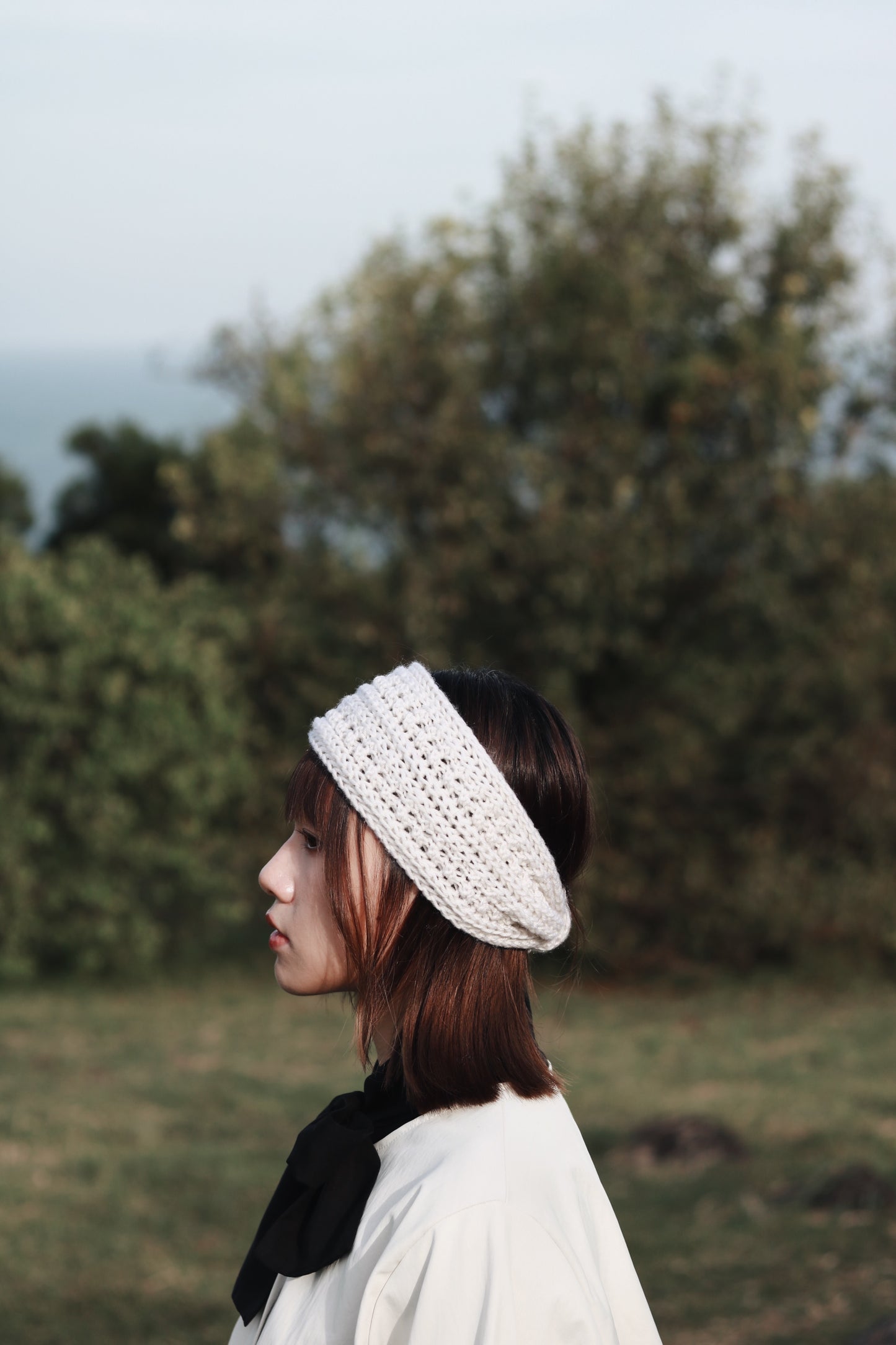 Ribbon Headband (Black/Brown/Grey/Ivory/Pink)