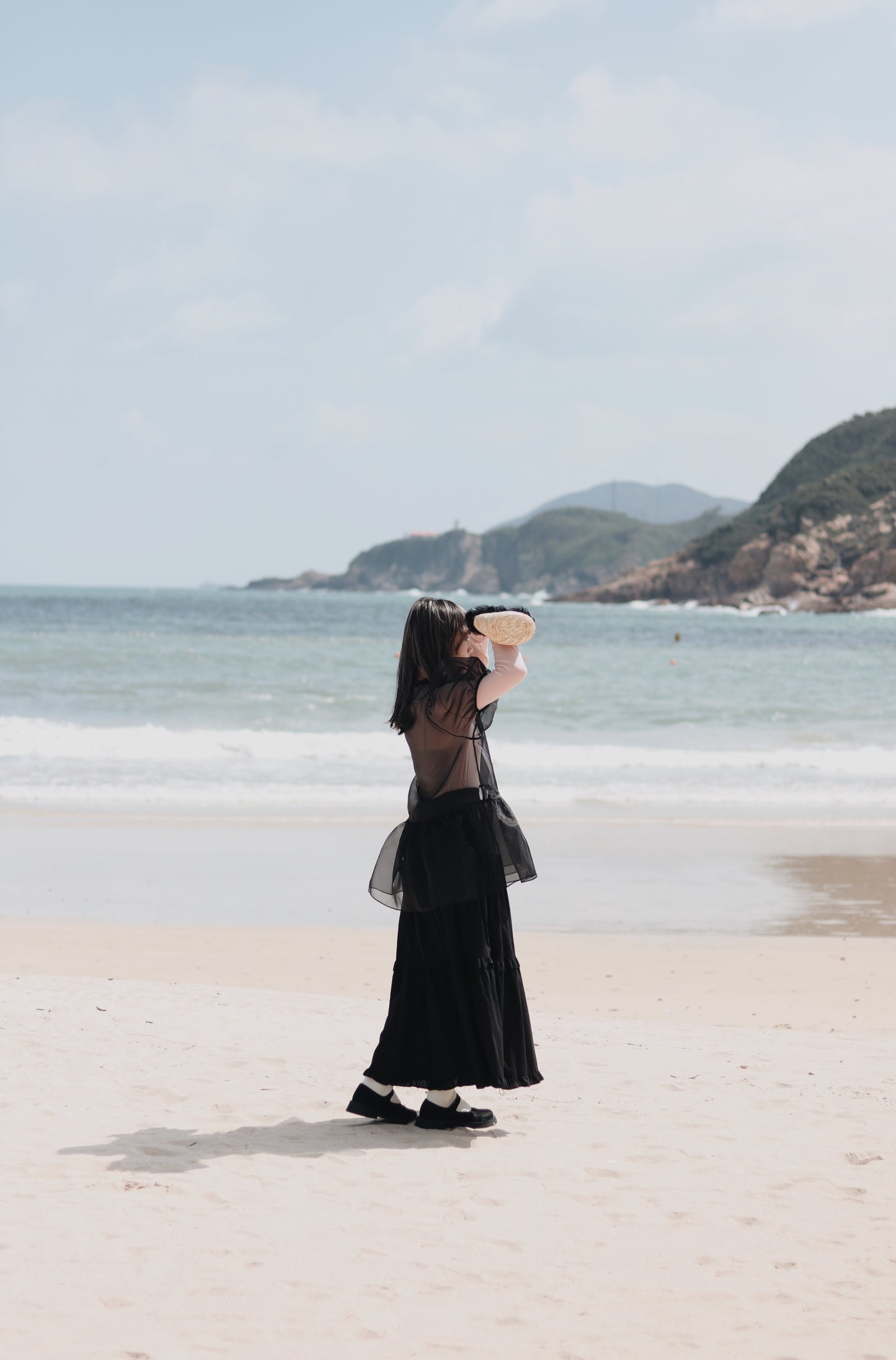 Doll Puff Sleeve Blouse (Black)