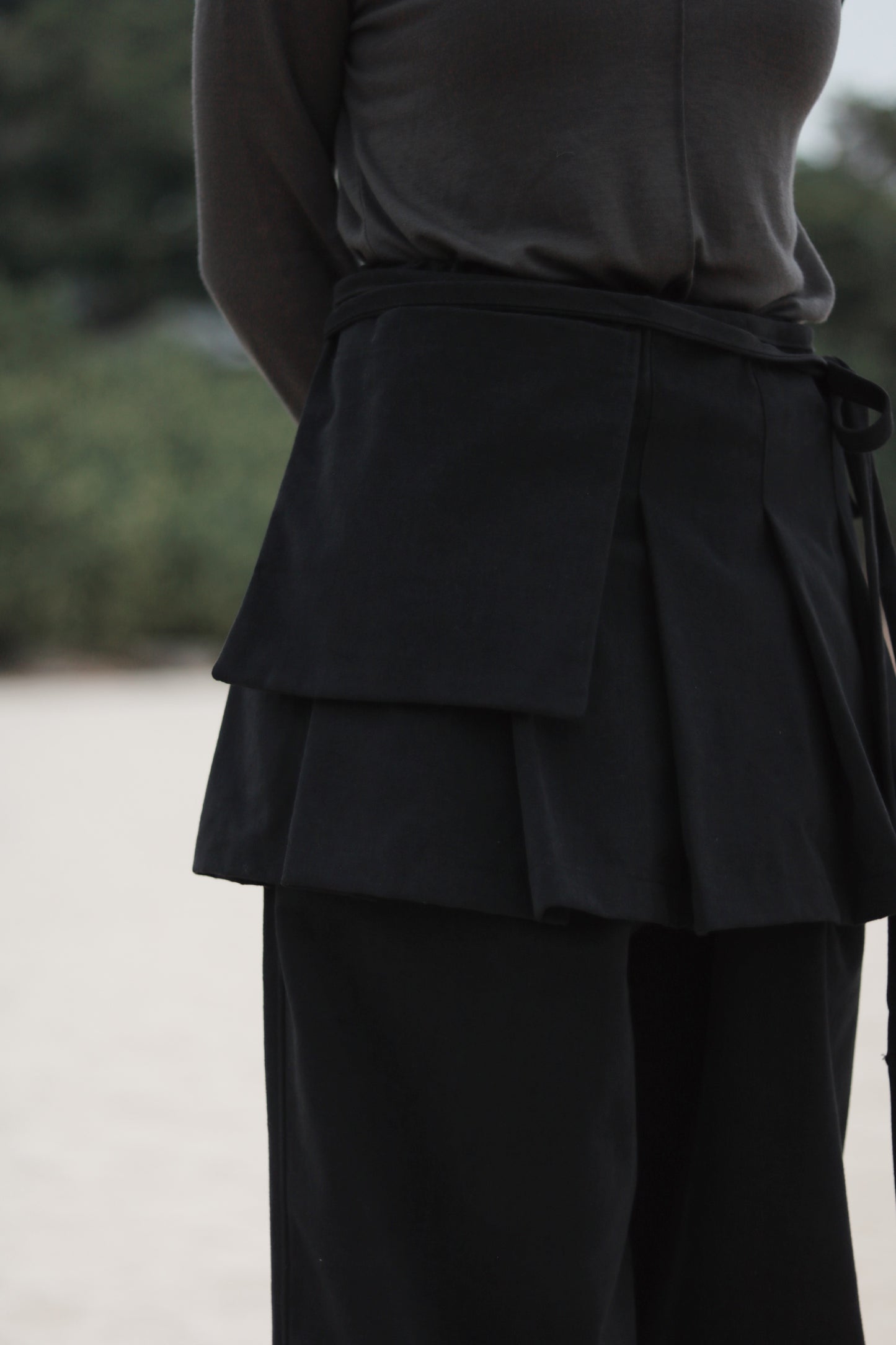 Layered Ruffle Pants (Black)