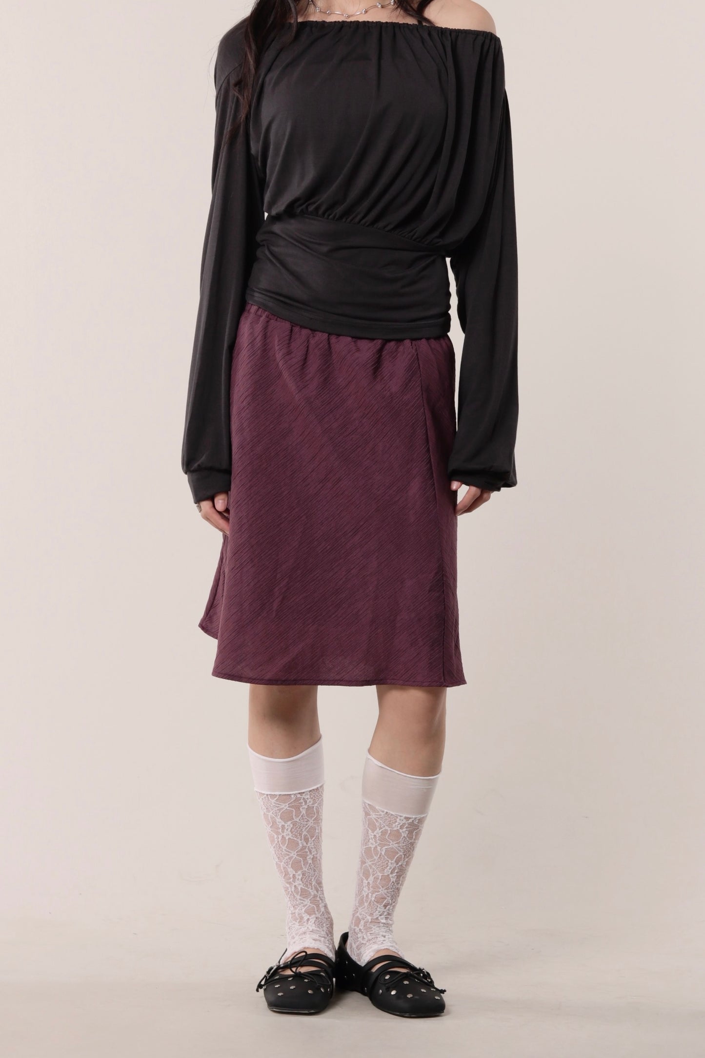 Textured Skirt (Purple)