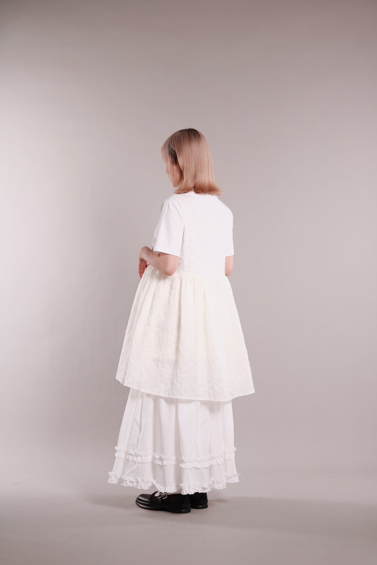 Mock Neck Tee (White)