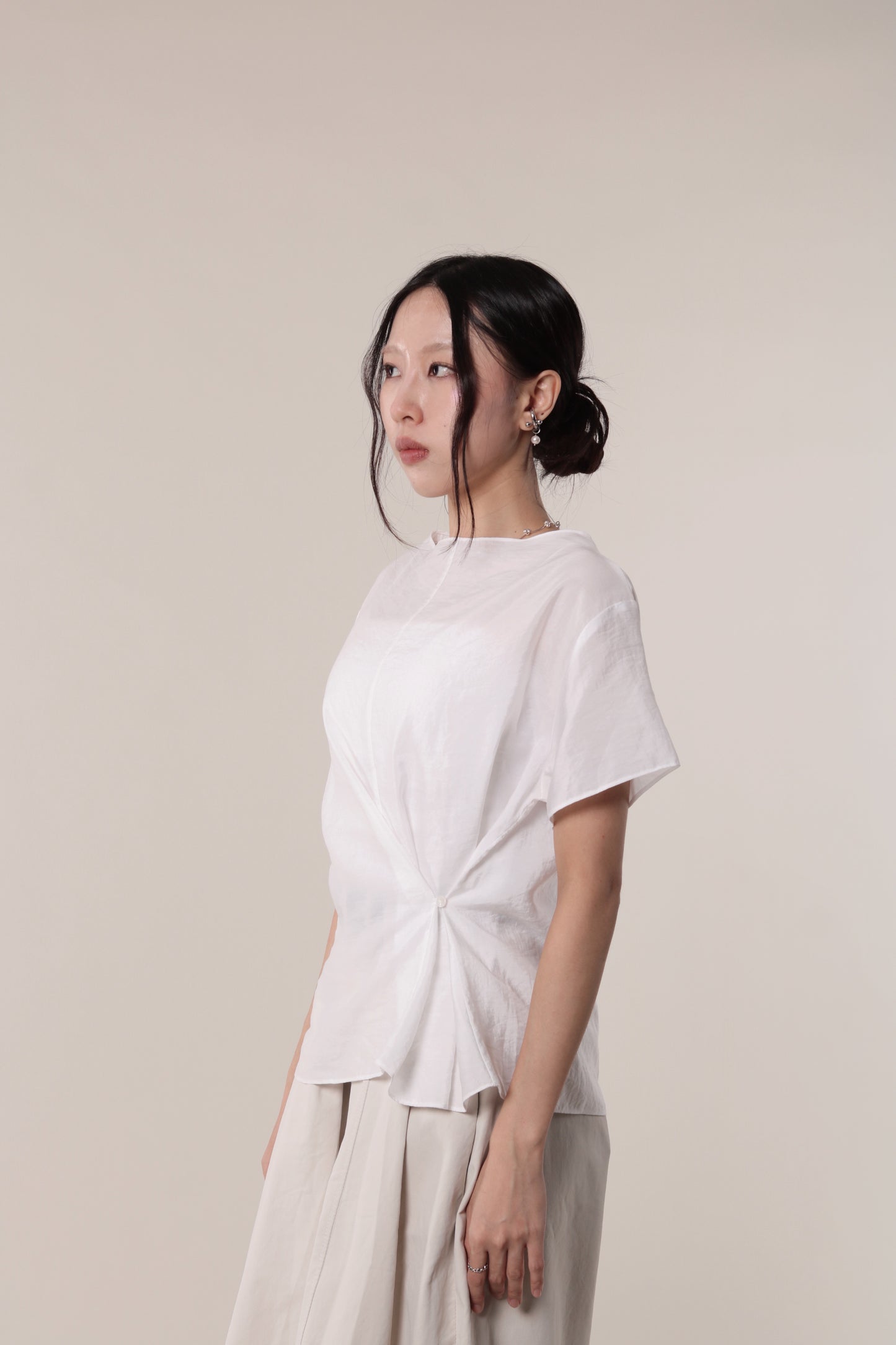 Asymmetric Twist Top (White)