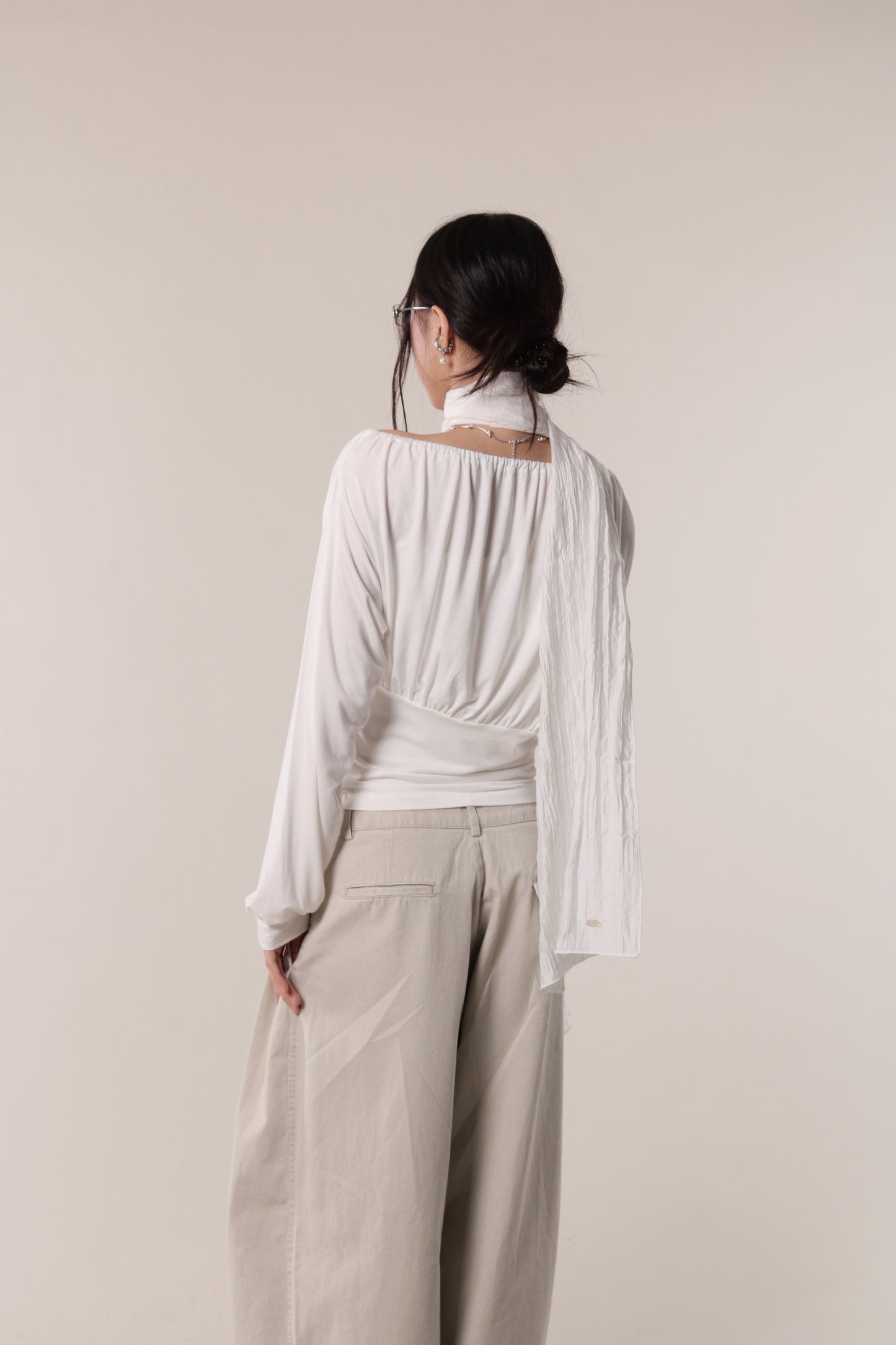 Luna Gathered Top (Ivory)