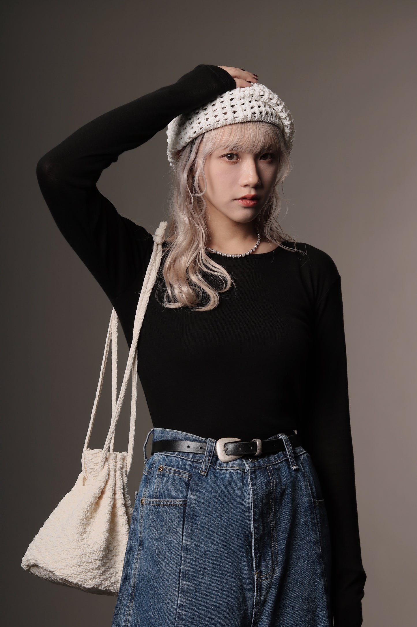 Daily Knit Beret (Black/Blue/Pink/Purple/White)