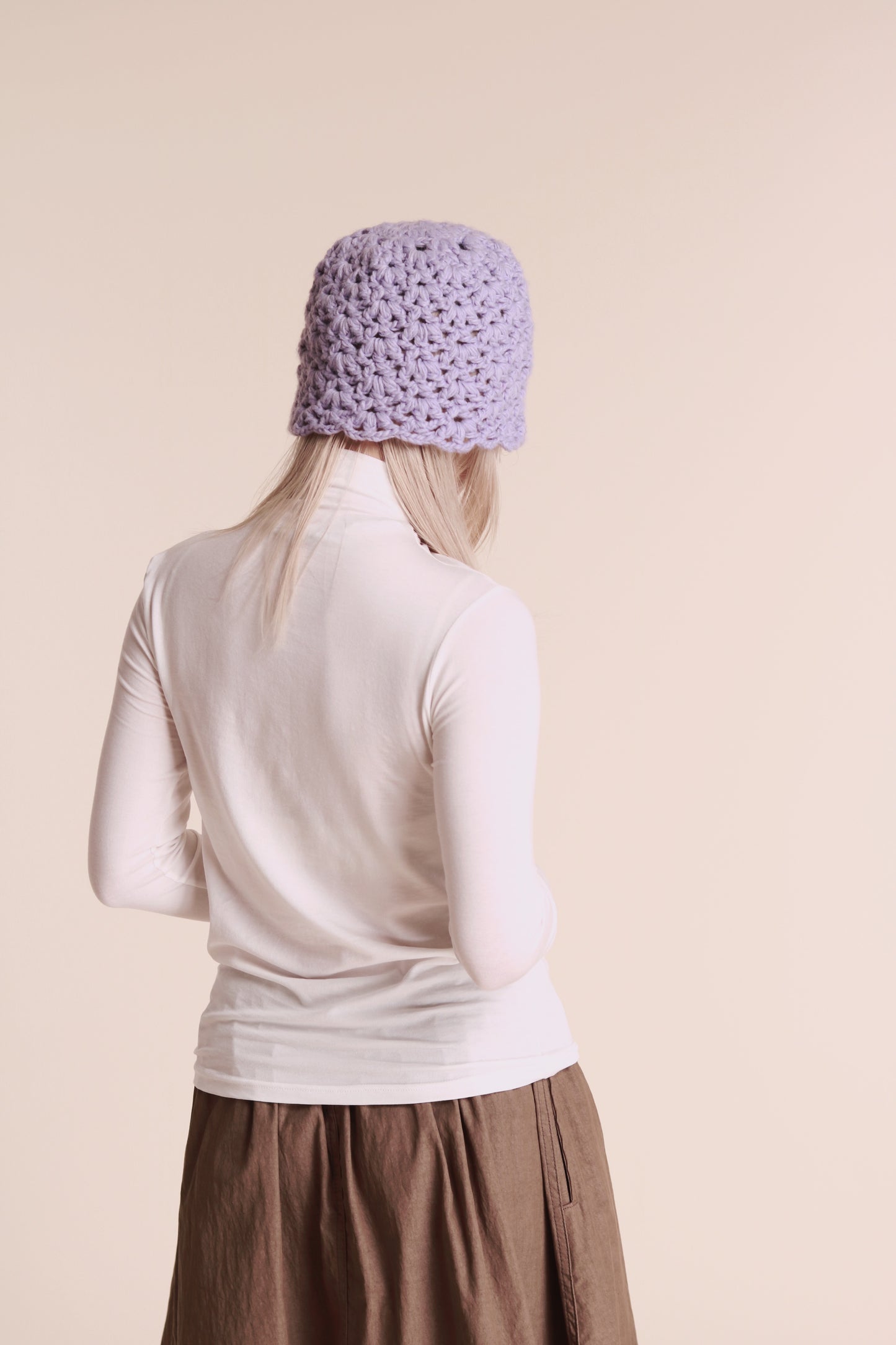 Knit Bucket Hat (Purple)