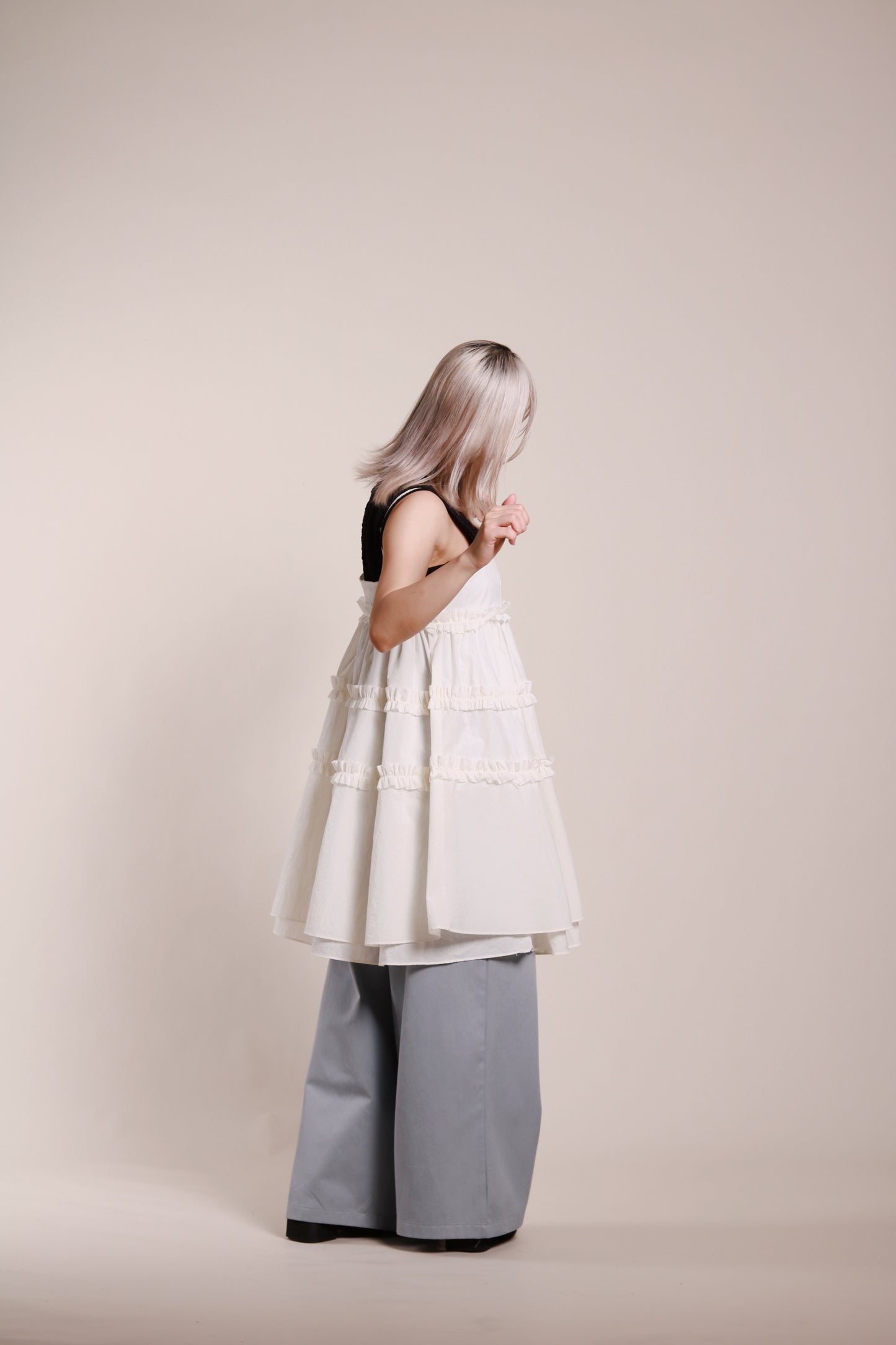 Doll Ruffle Dress (Ivory)