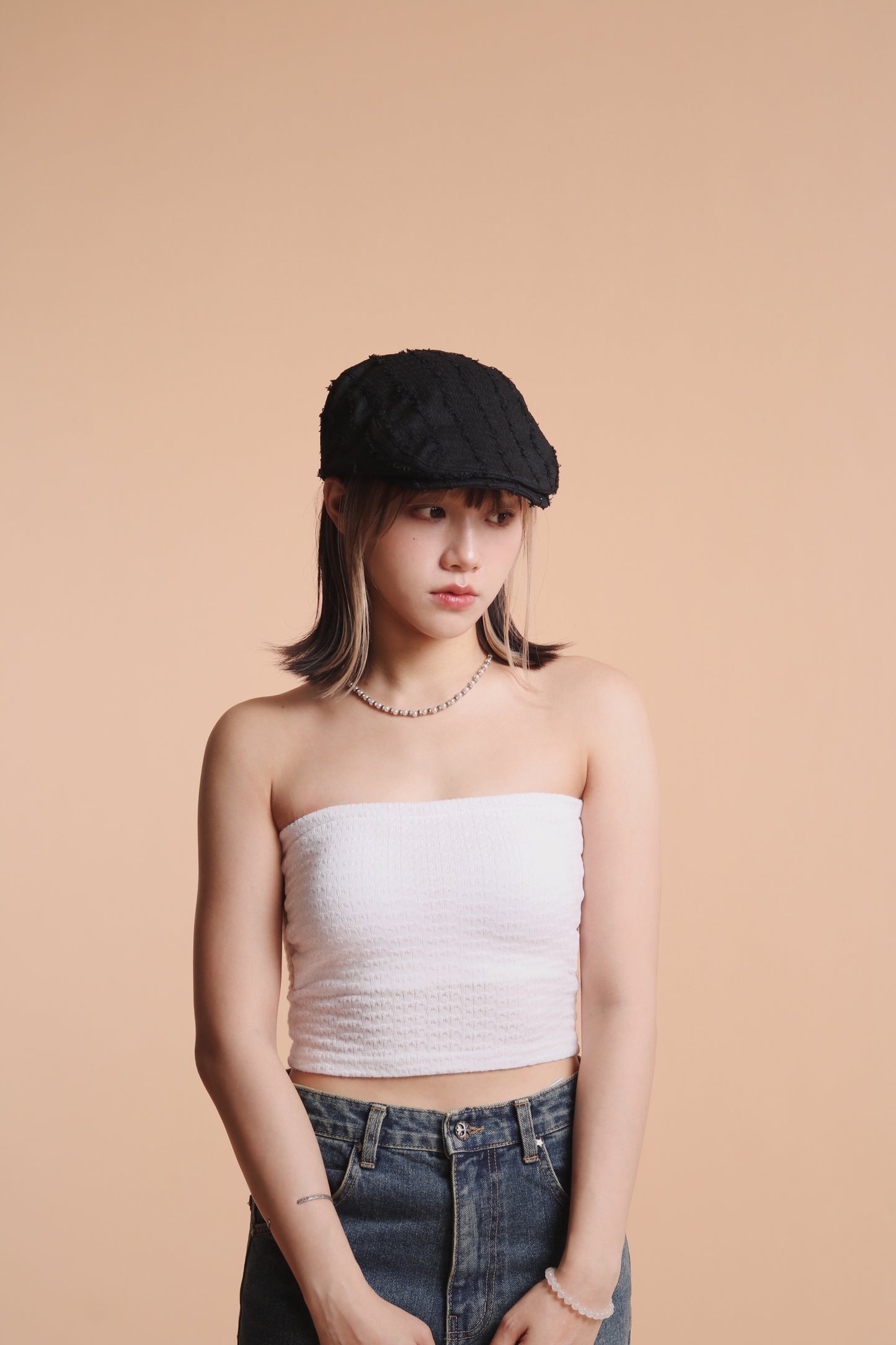 Frayed News Cap (Black)