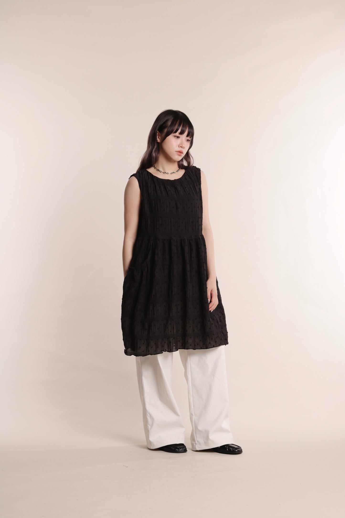 Delia Gathered Pants (Ivory)