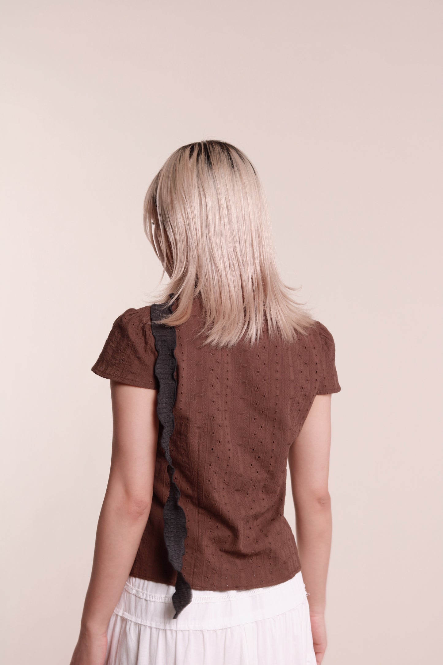 Lace Blouse (Brown)