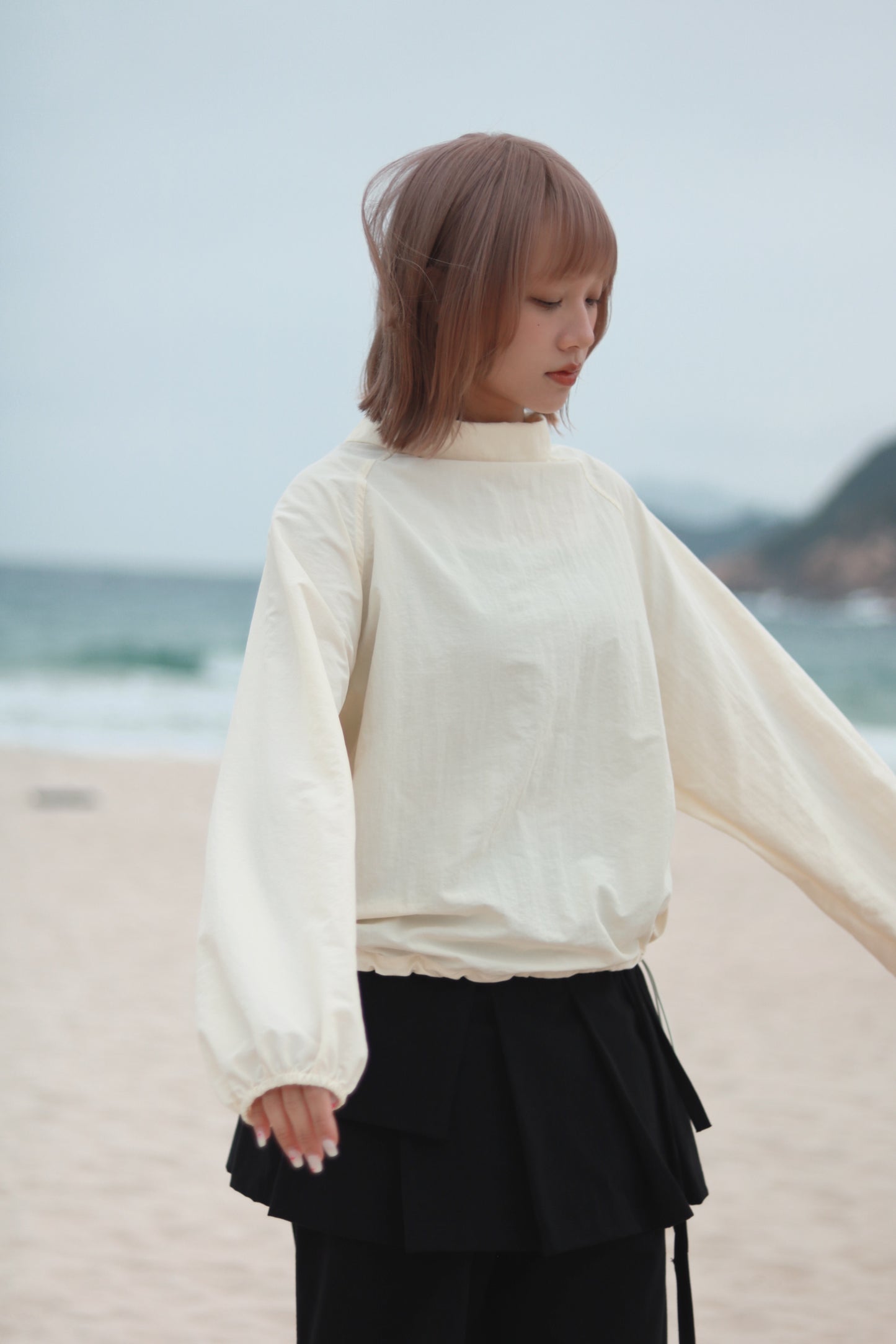 Funnel Neck Top (Butter)