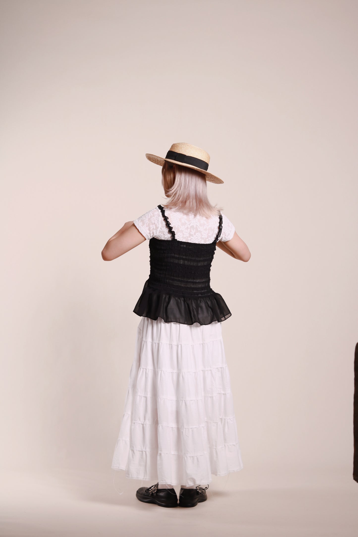 Doll Gathered Top (Black)