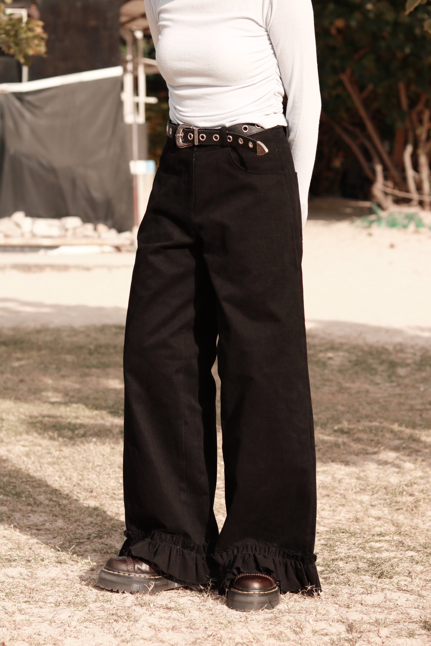 Doll Ruffle Pants (Black)