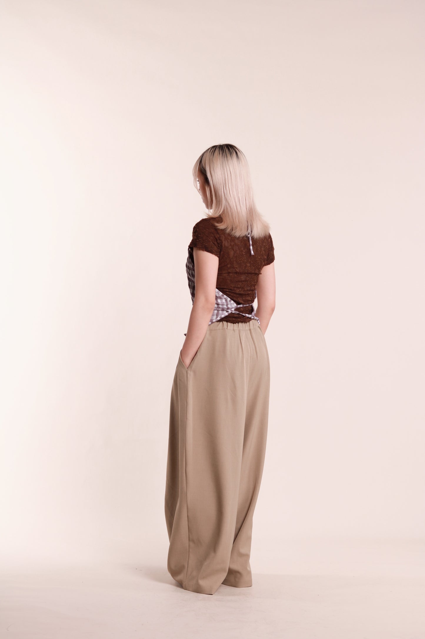 Checkered Halter Top (Purple)