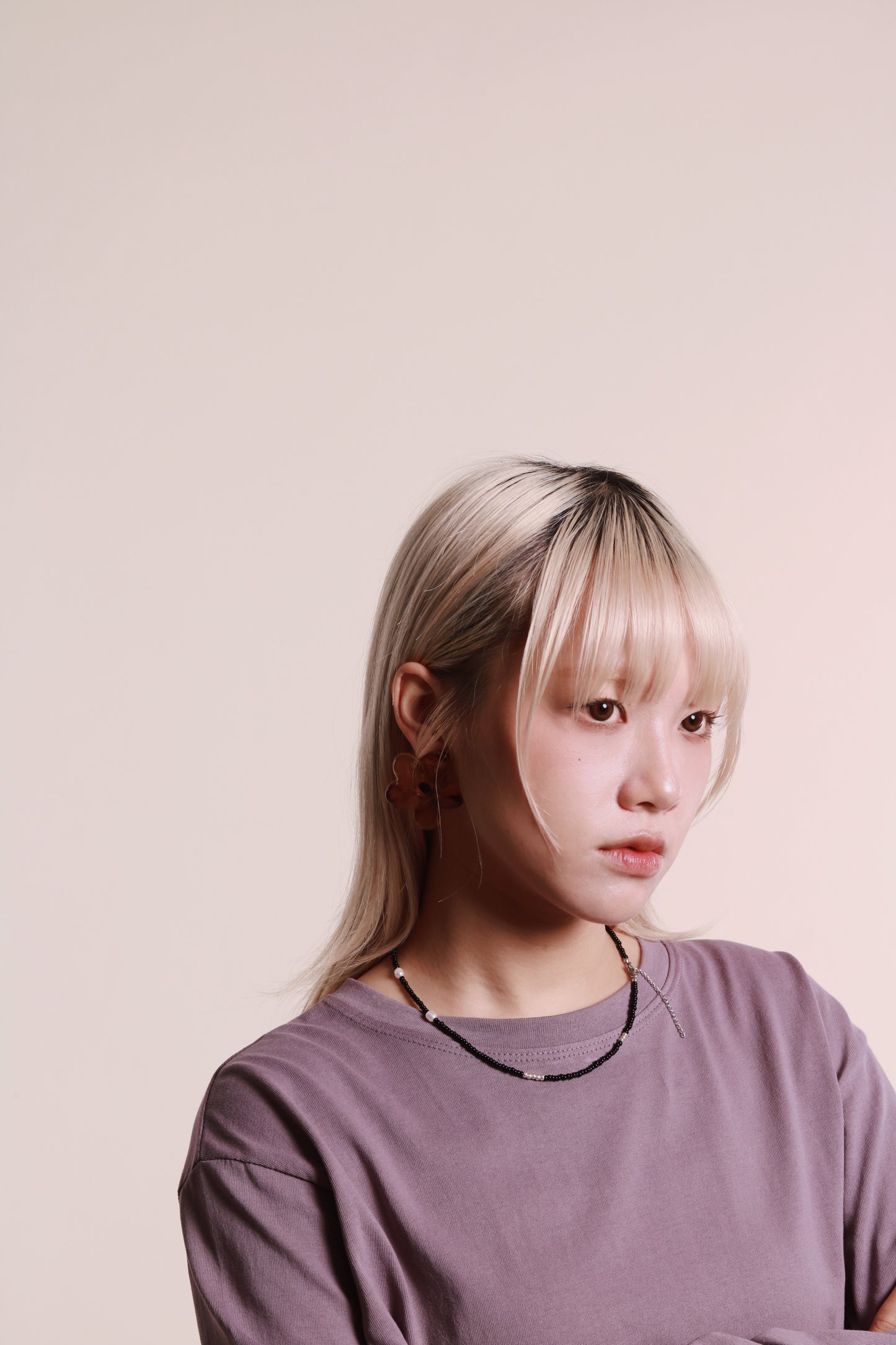 Flower Earrings (Black/Brown)