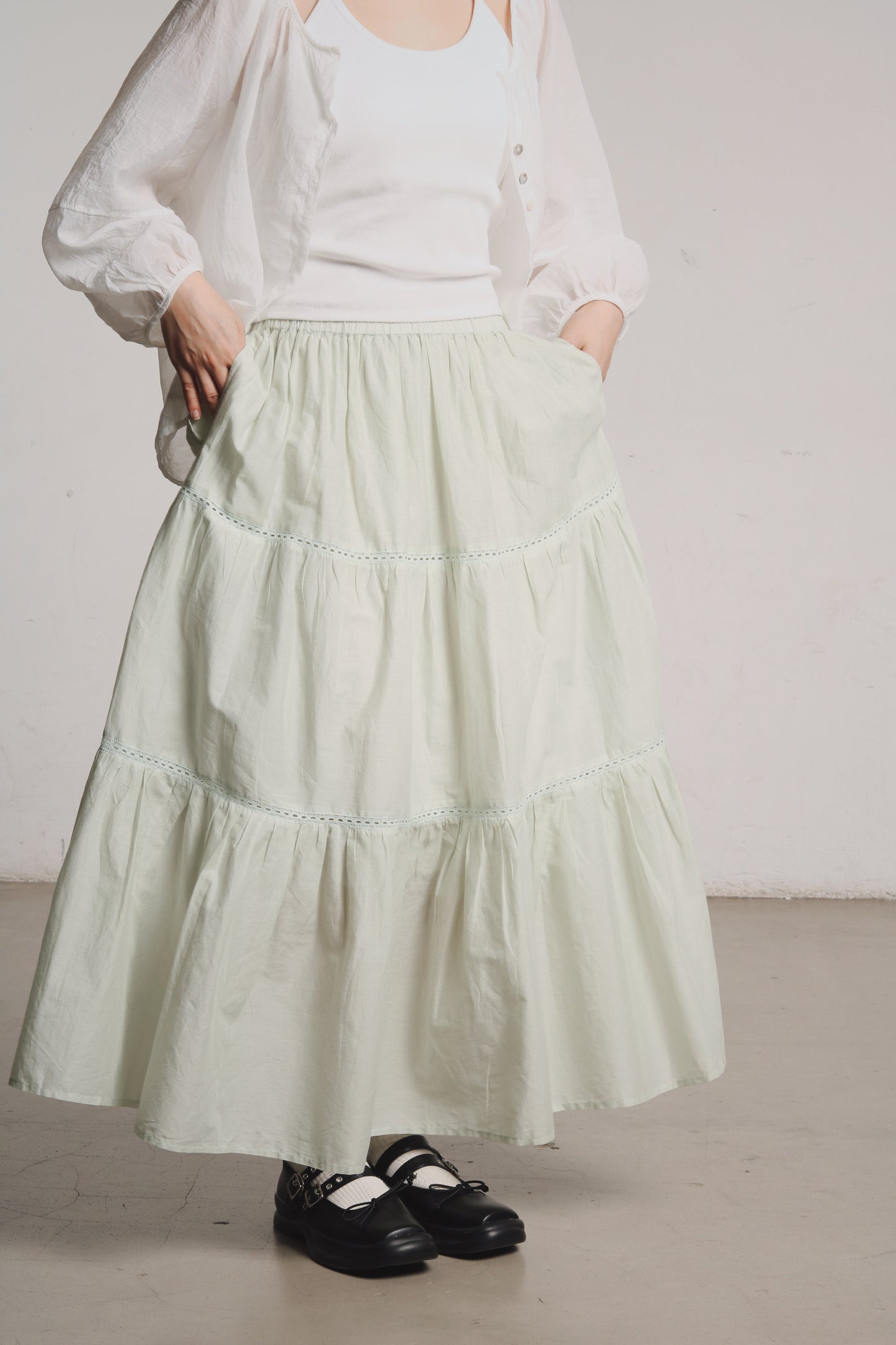 Doll Tiered Skirt (Mint)